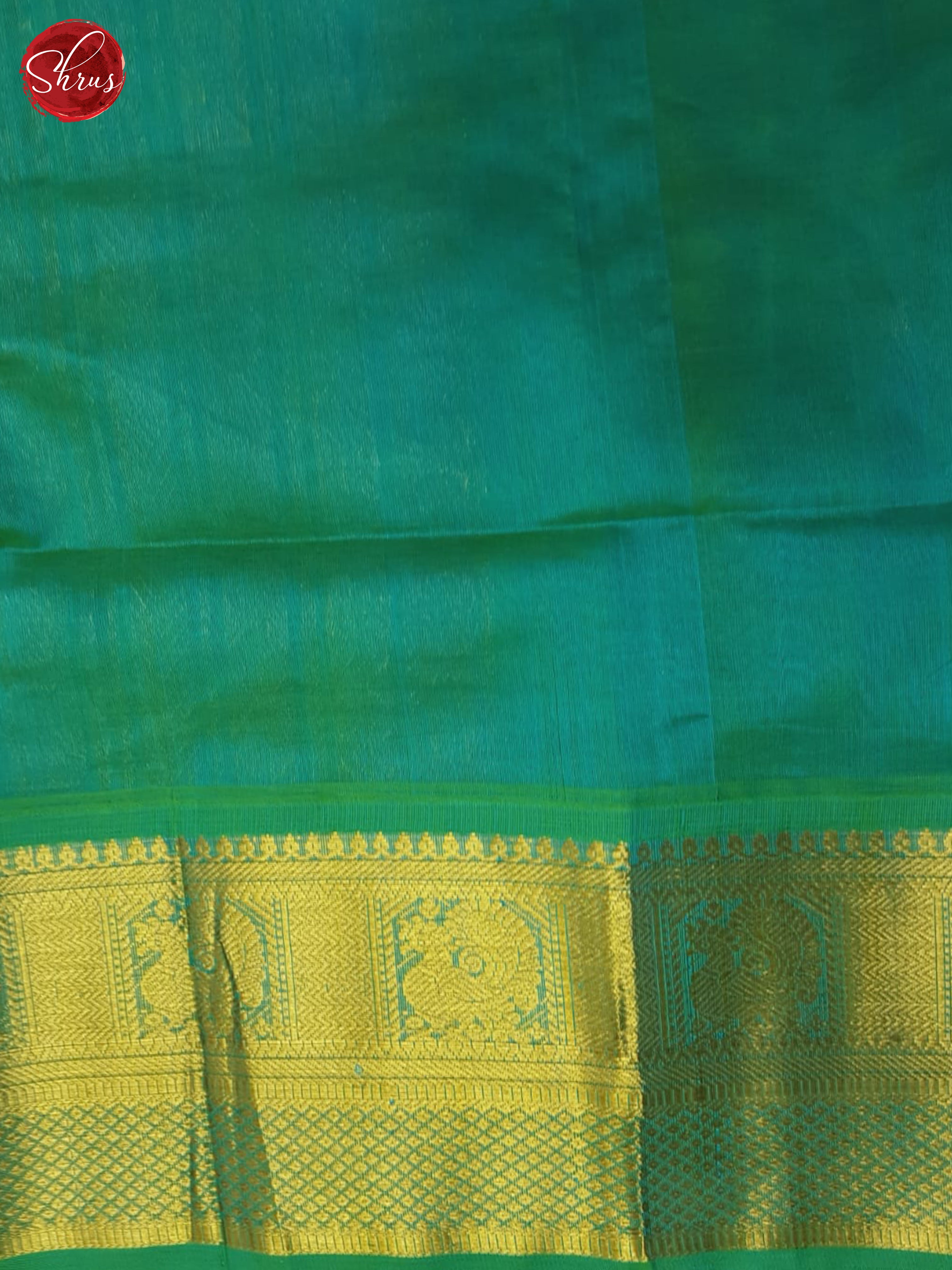 Peach And Green-Silk cotton saree - Shop on ShrusEternity.com