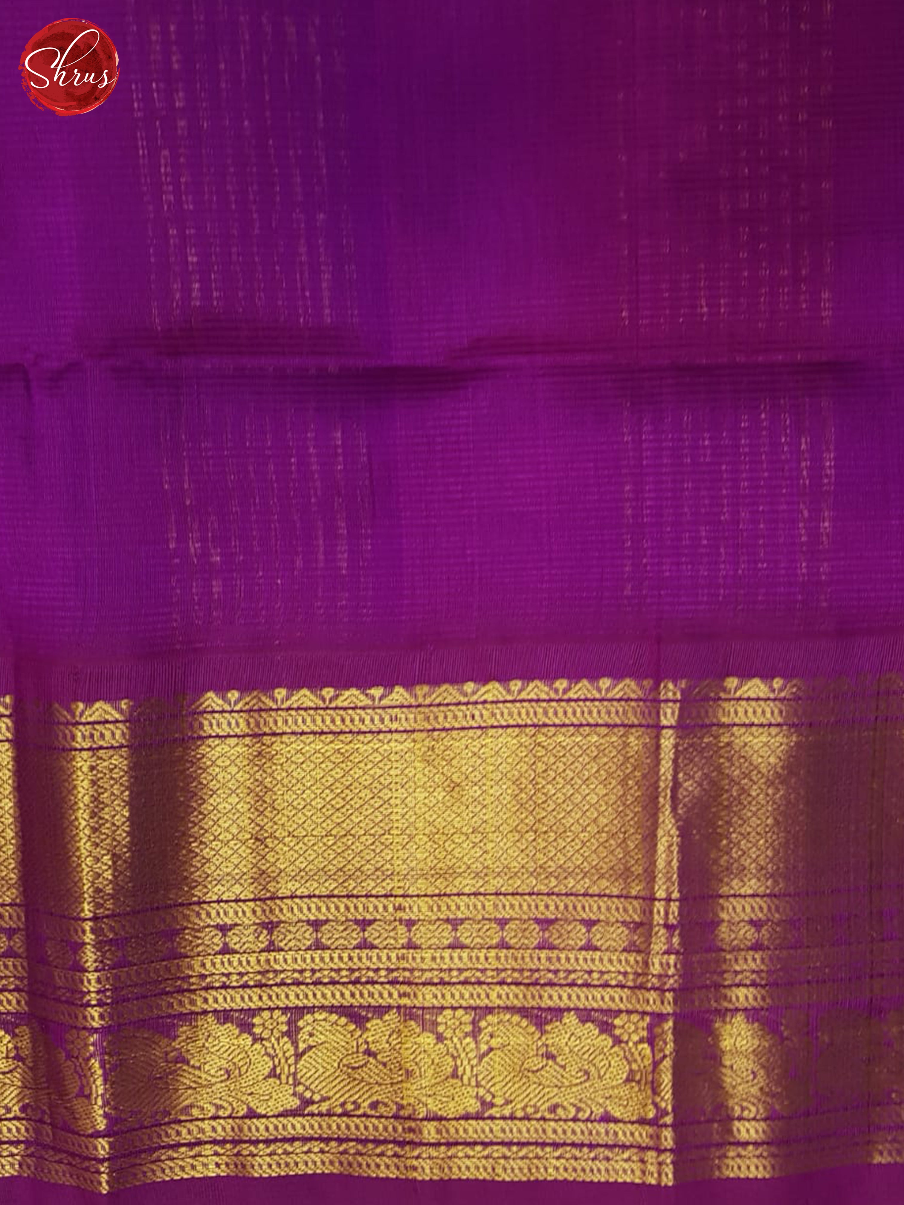 Green And Purple-Silk Cotton saree - Shop on ShrusEternity.com