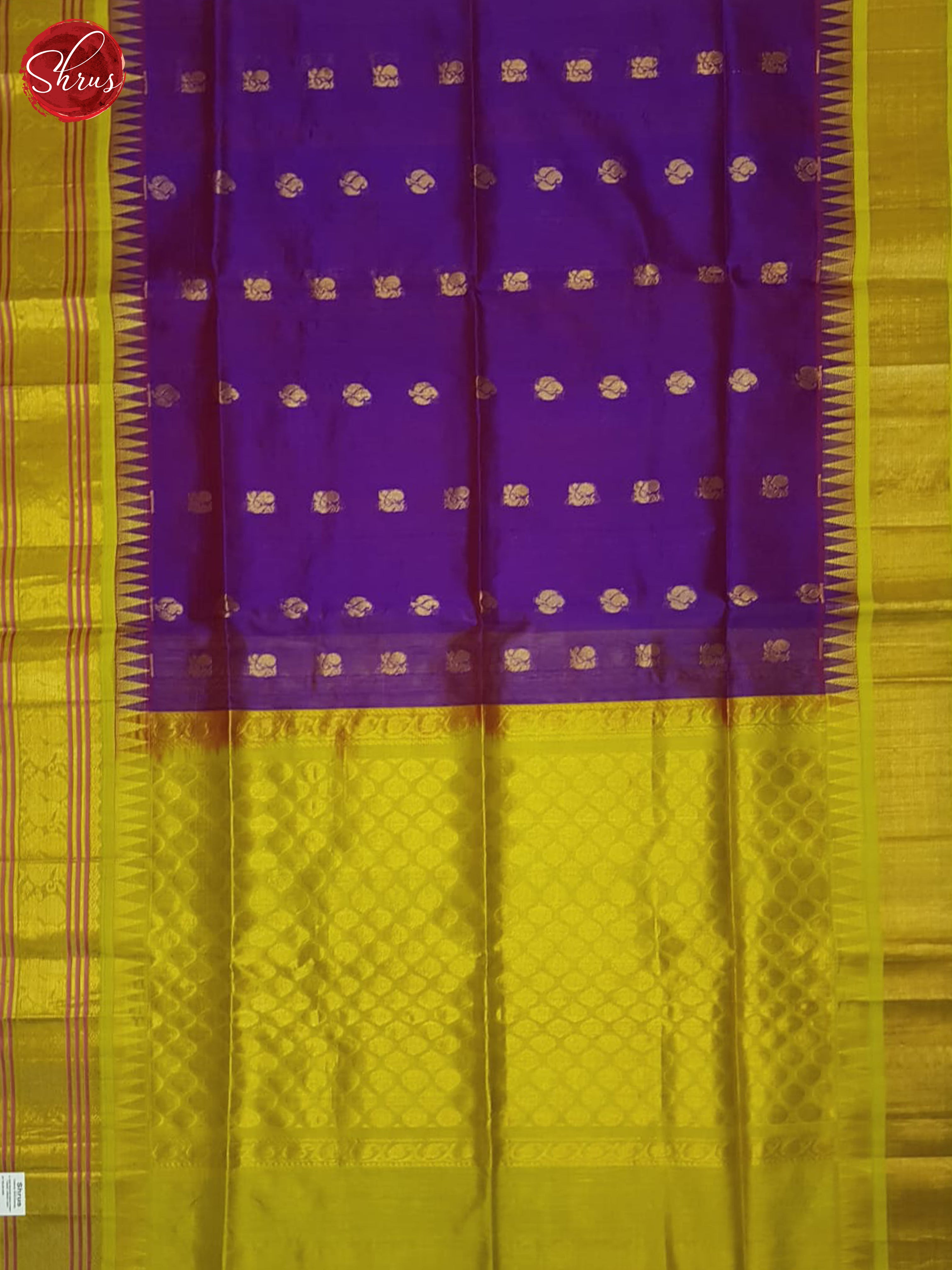 Vadamalli And Green-Silk cotton saree - Shop on ShrusEternity.com