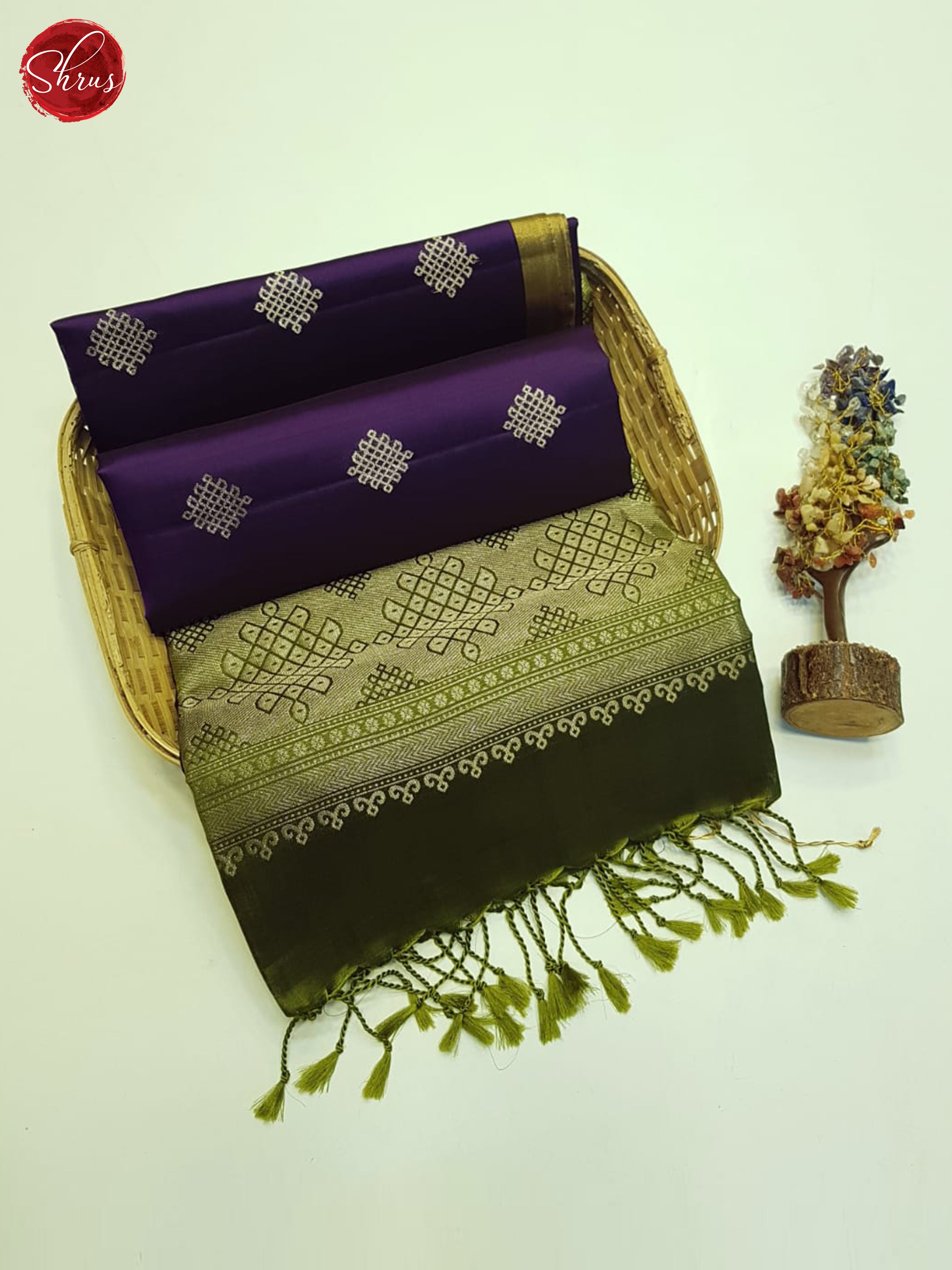 Eggplant And Green - Soft Silk - Shop on ShrusEternity.com