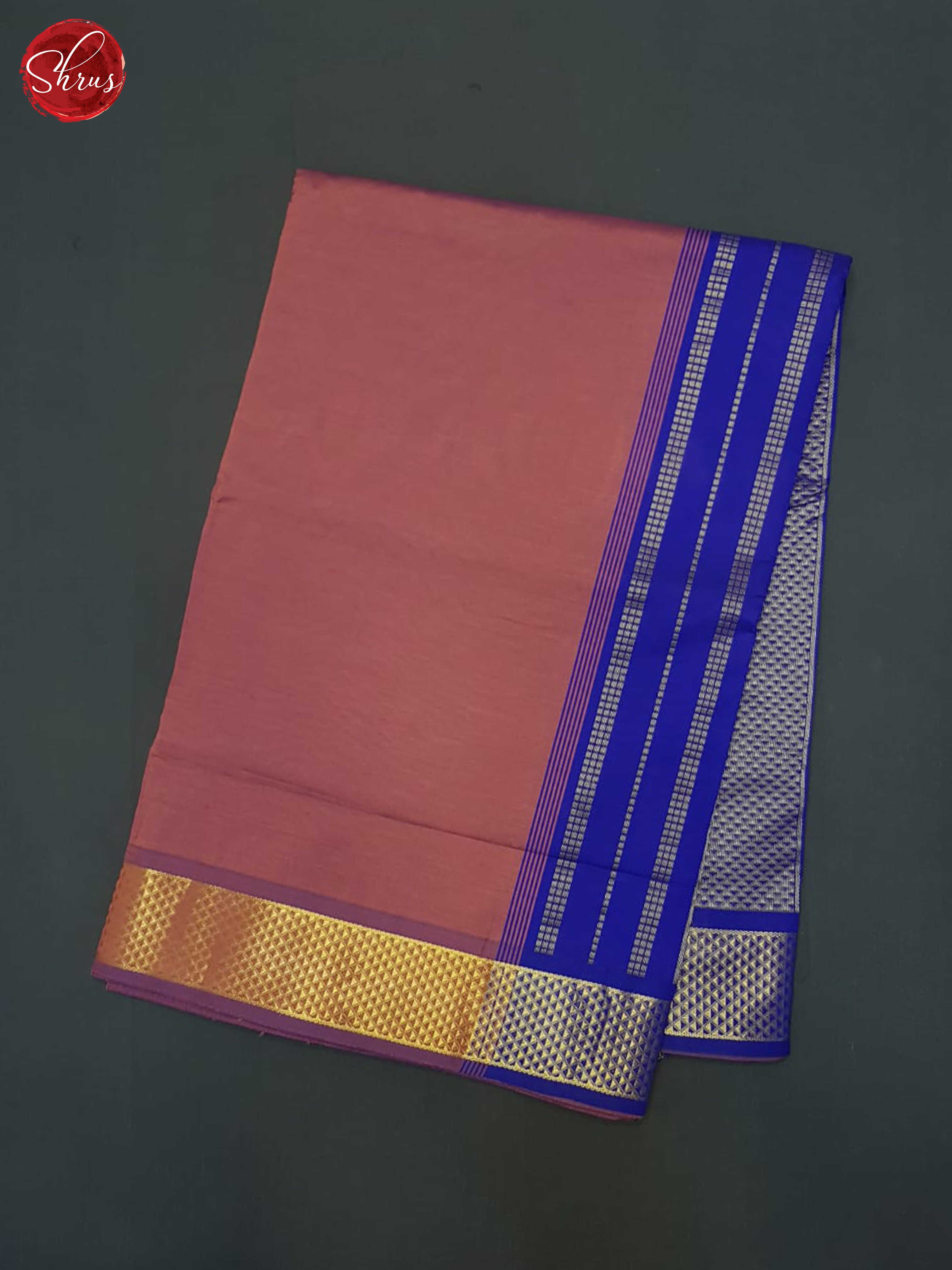 Dark Onion Pink And Blue- Kanchipuram Madisar Silk Saree(9 Yard) - Shop on ShrusEternity.com