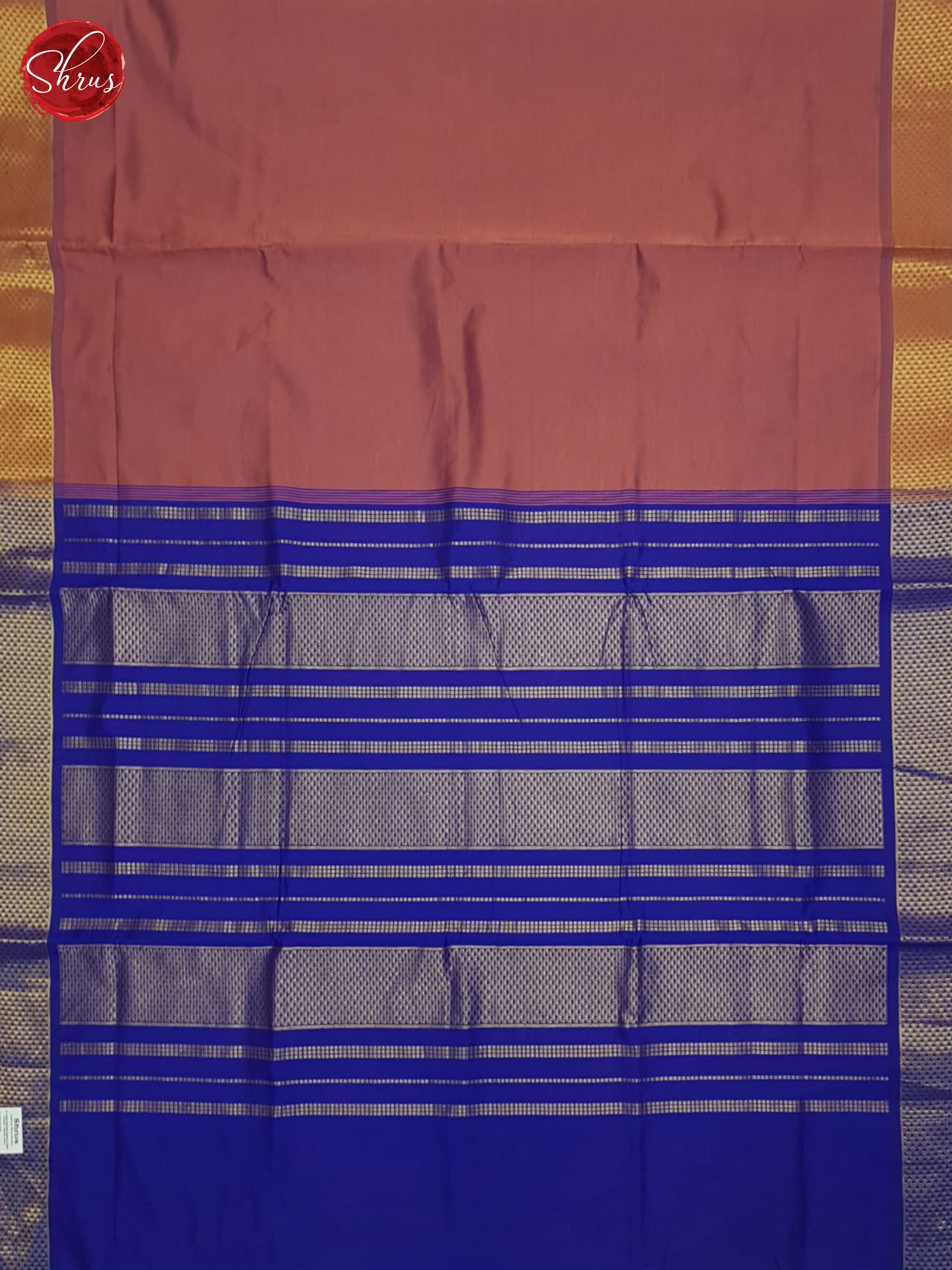 Dark Onion Pink And Blue- Kanchipuram Madisar Silk Saree(9 Yard) - Shop on ShrusEternity.com
