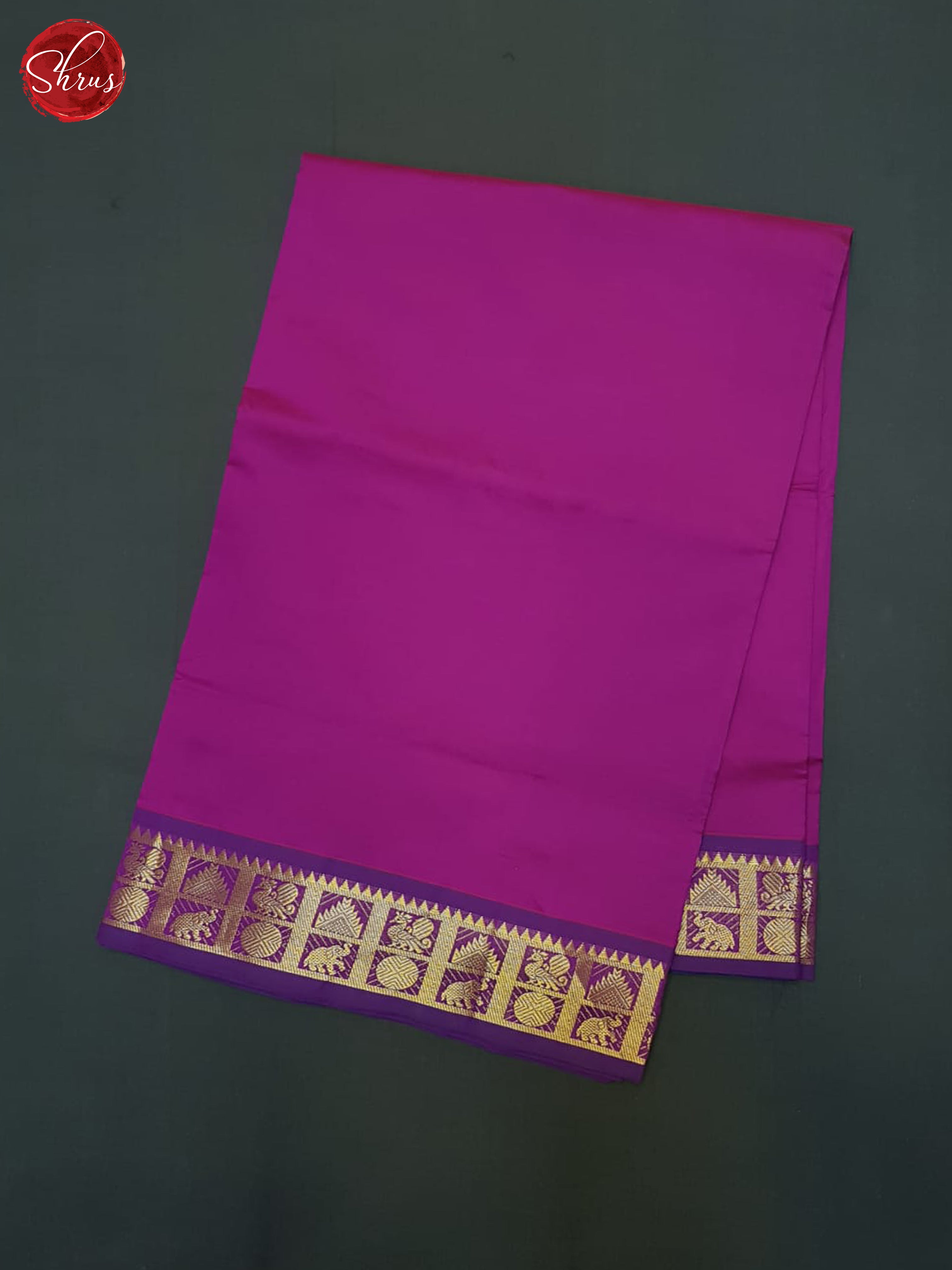 Pink And Blue- Kanchipuram Madisar Silk Saree(9 Yards) - Shop on ShrusEternity.com