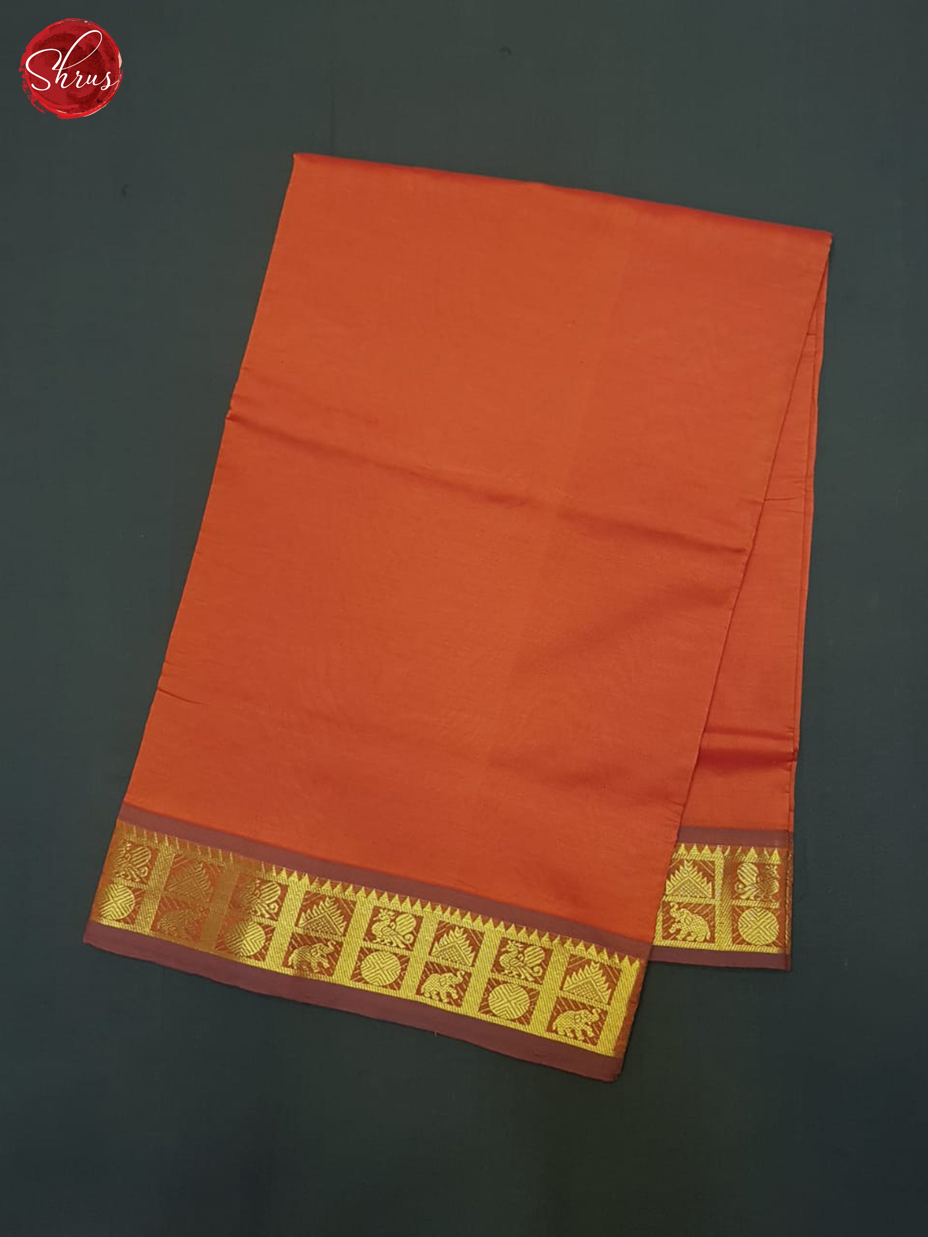 Orange And Purple- Kanchipuram Madisar Silk Saree(9 Yards) - Shop on ShrusEternity.com