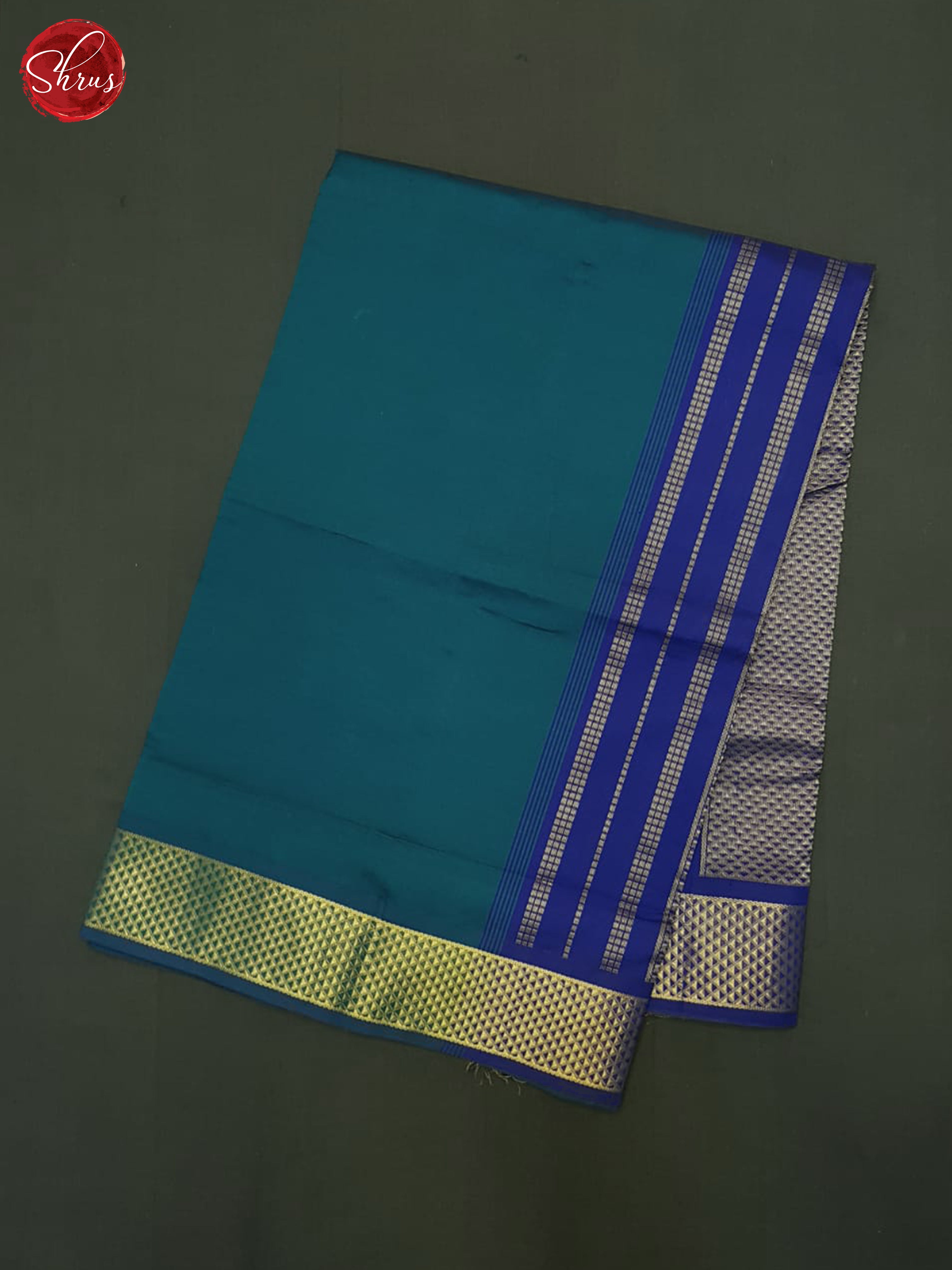 Peacock Neck And Blue- Kanchipuram (9yards) Silk Saree - Shop on ShrusEternity.com