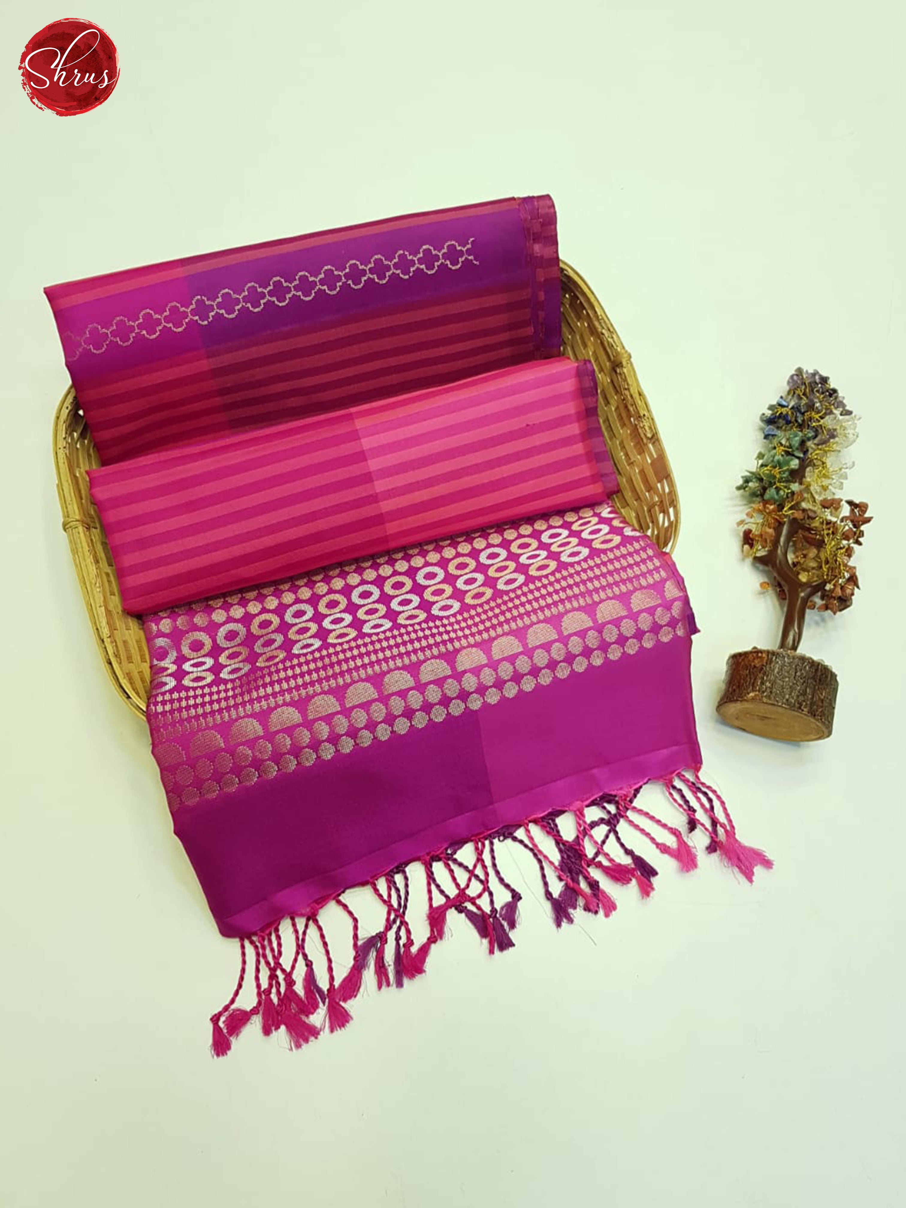 Pink And Purple-Soft Silk Saree - Shop on ShrusEternity.com