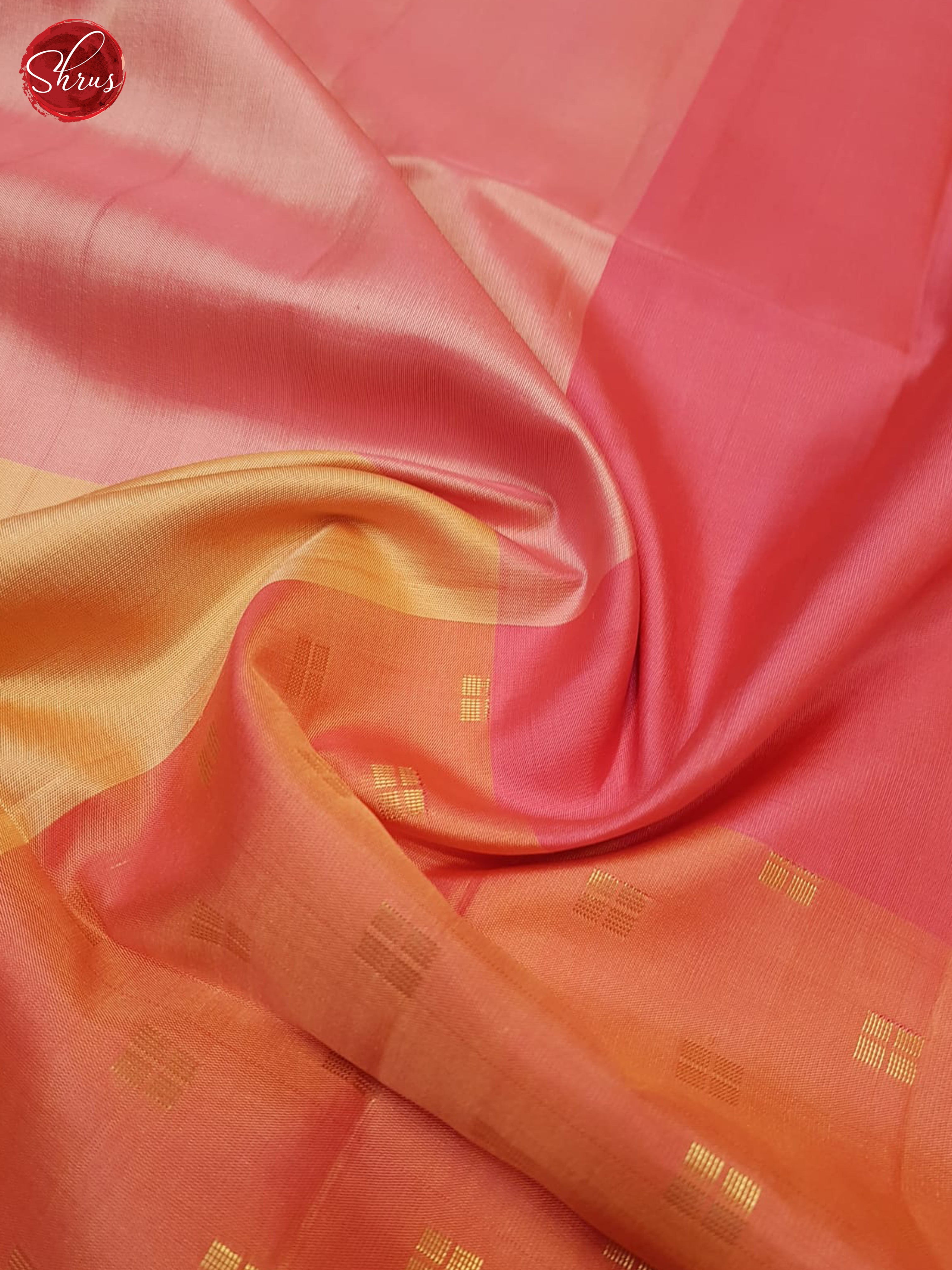 Peach And Pink- Soft Silk Saree - Shop on ShrusEternity.com