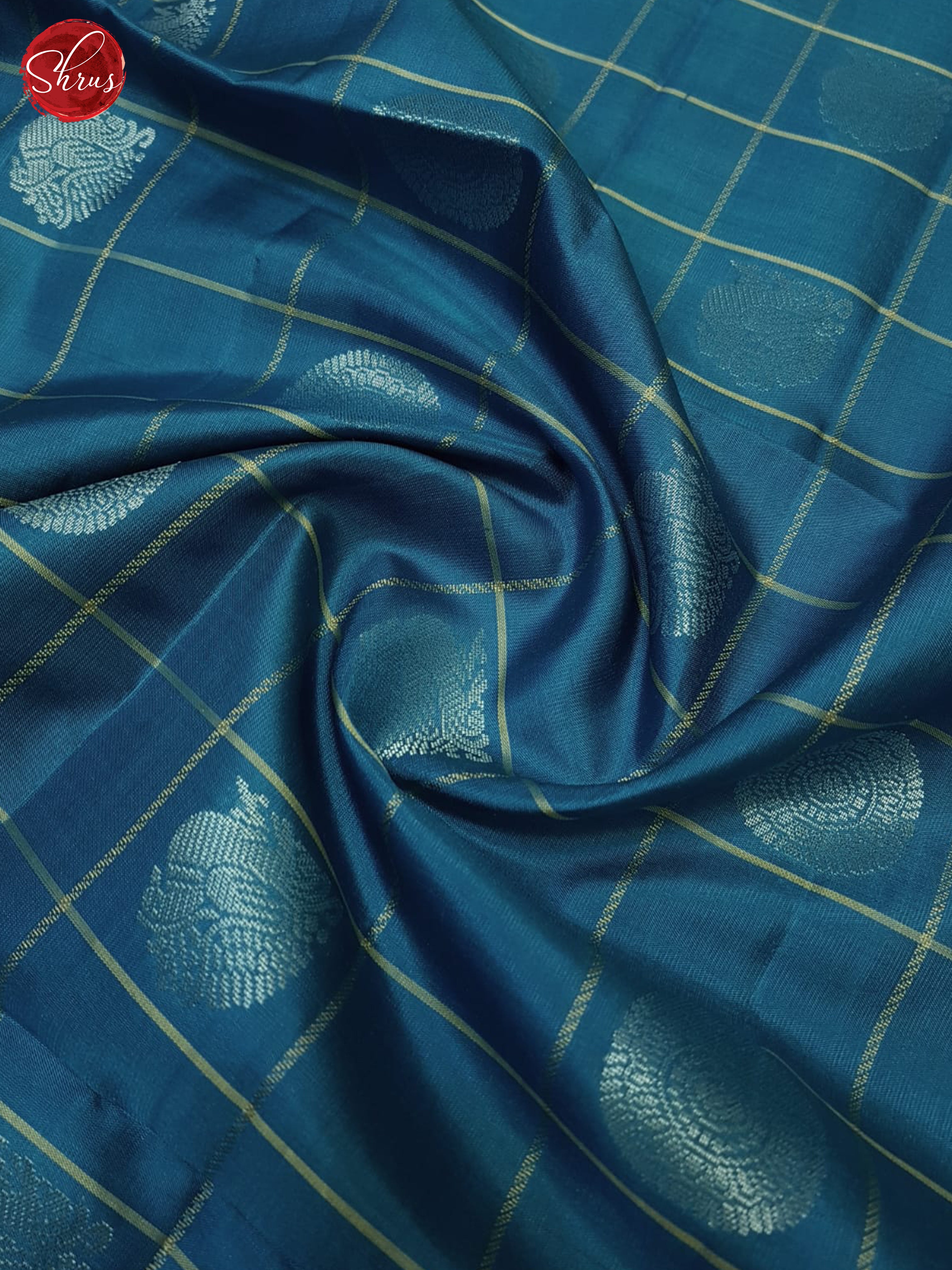 Blue And Elachi Green- Soft Silk Saree - Shop on ShrusEternity.com