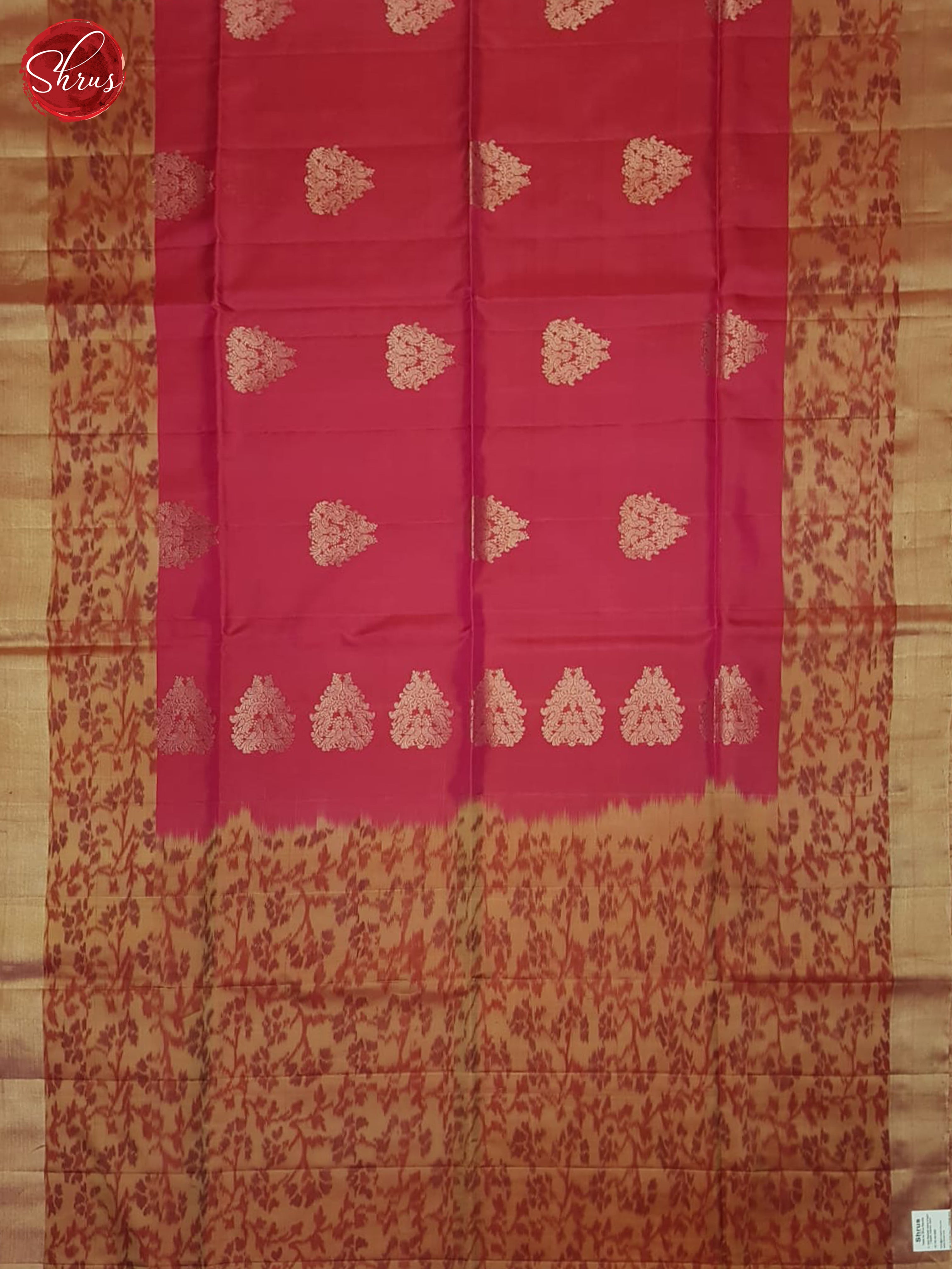 Pink And Orange- Soft Silk Saree - Shop on ShrusEternity.com