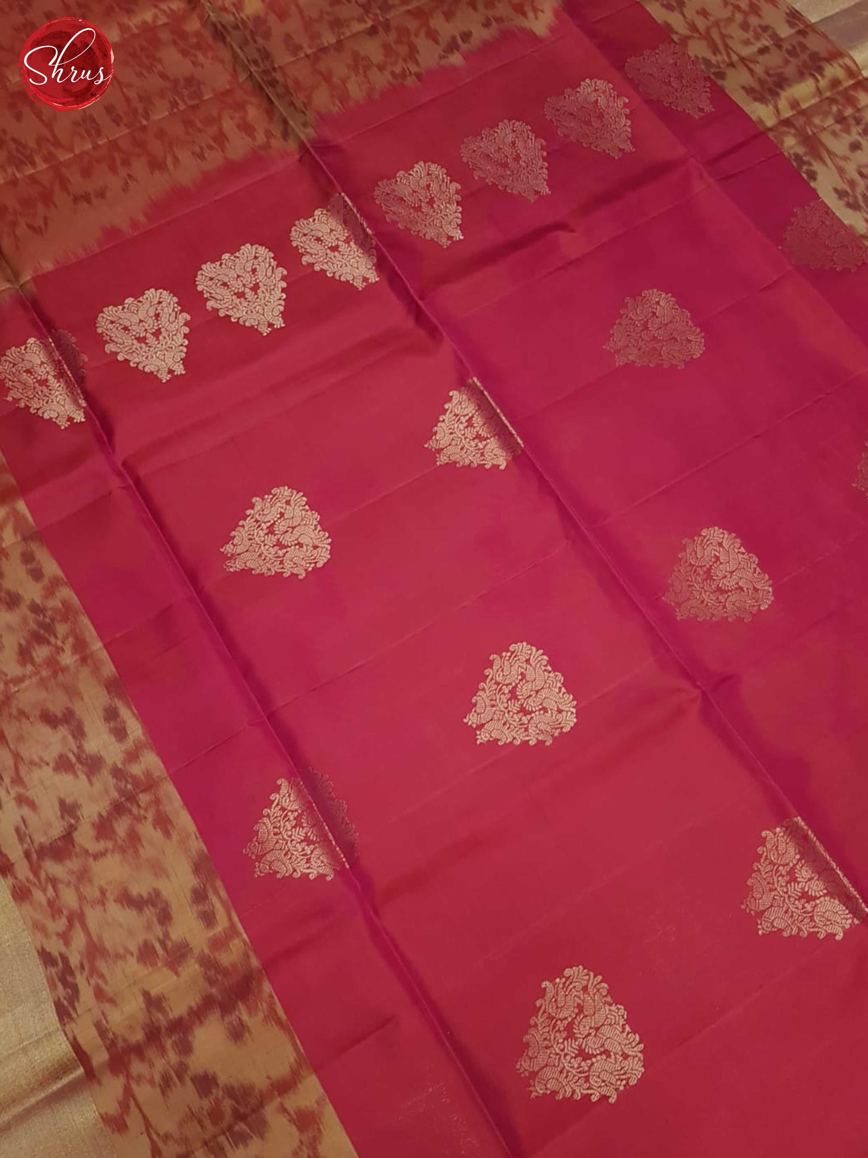 Pink And Orange- Soft Silk Saree - Shop on ShrusEternity.com