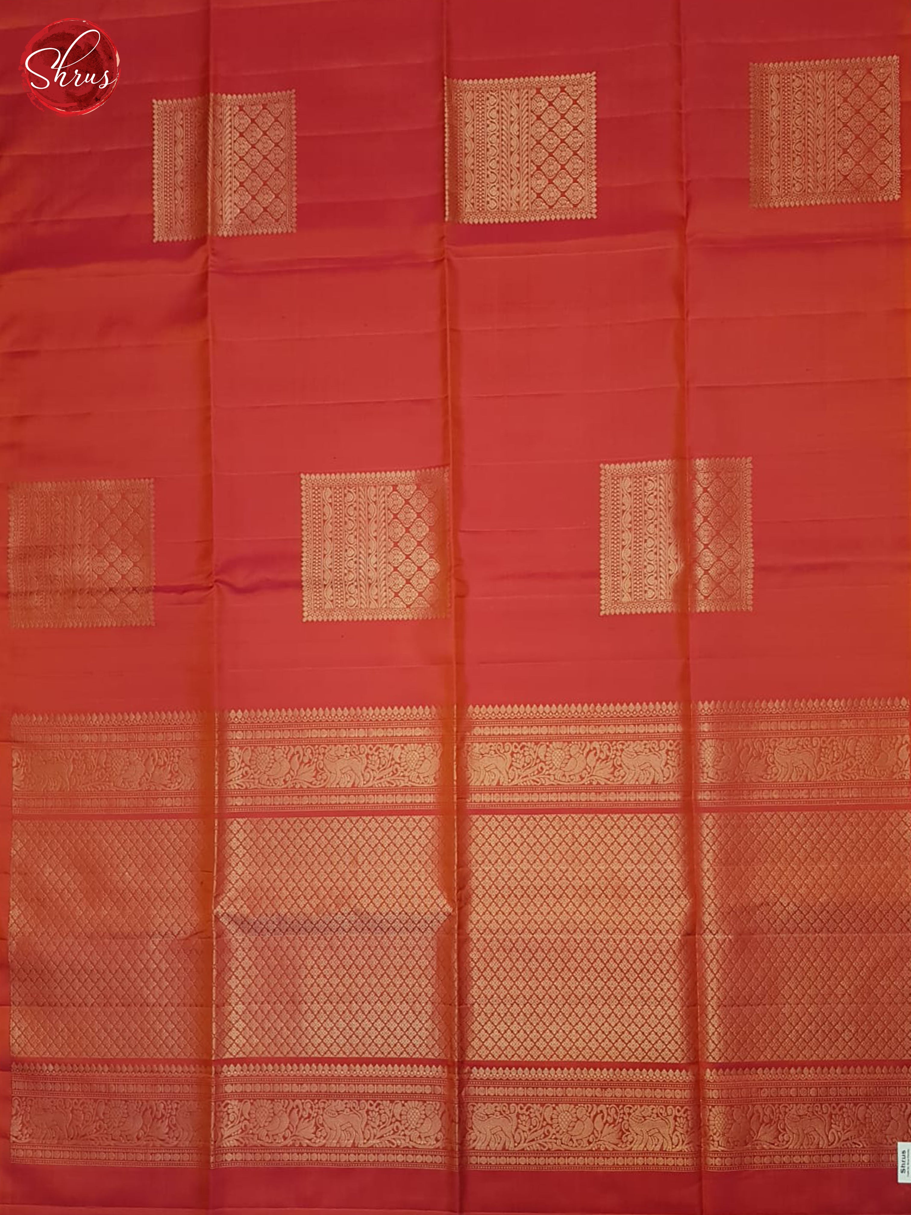 Orangish Pink(Single Tone)- Soft Silk Saree - Shop on ShrusEternity.com