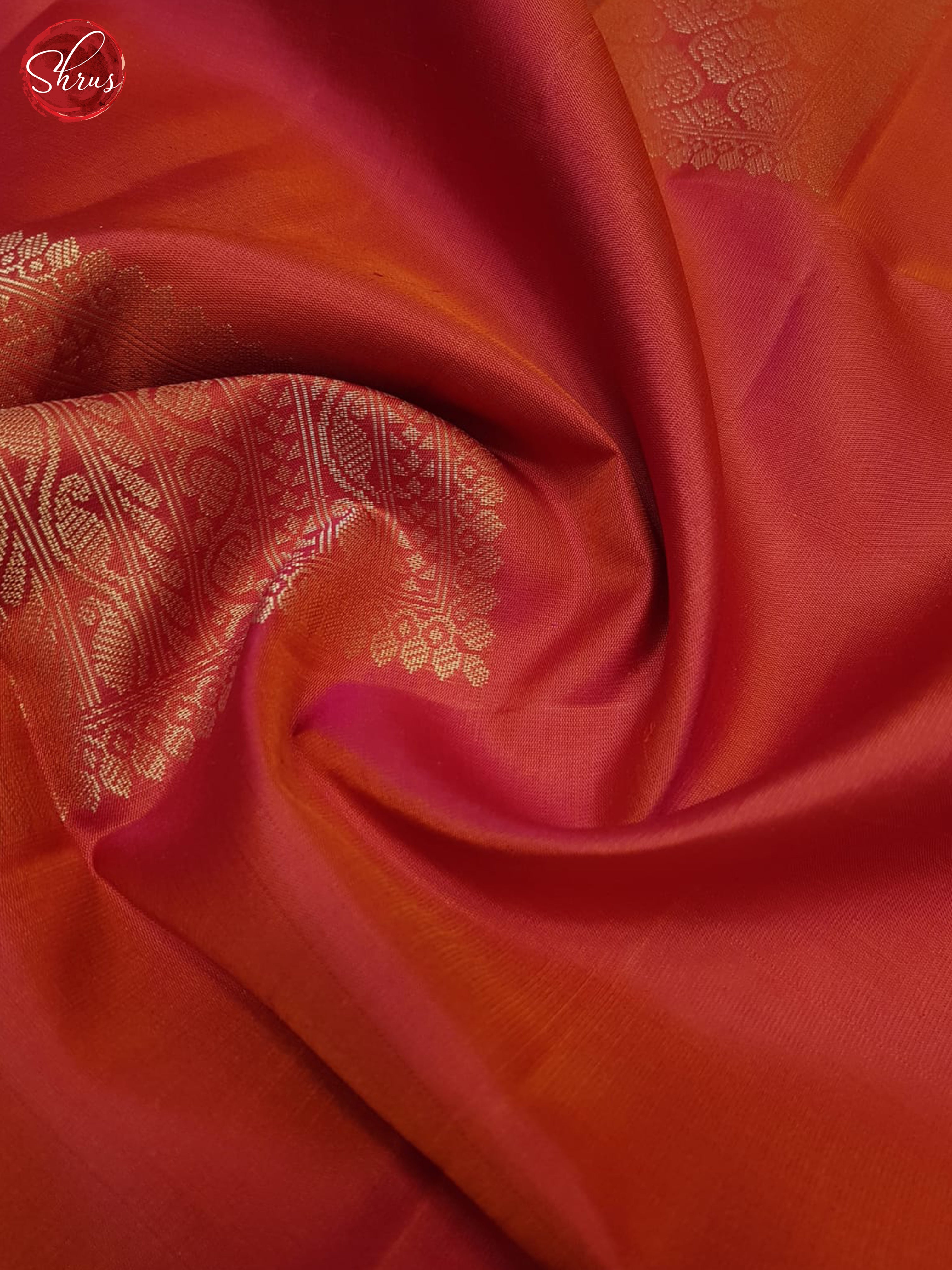 Orangish Pink(Single Tone)- Soft Silk Saree - Shop on ShrusEternity.com