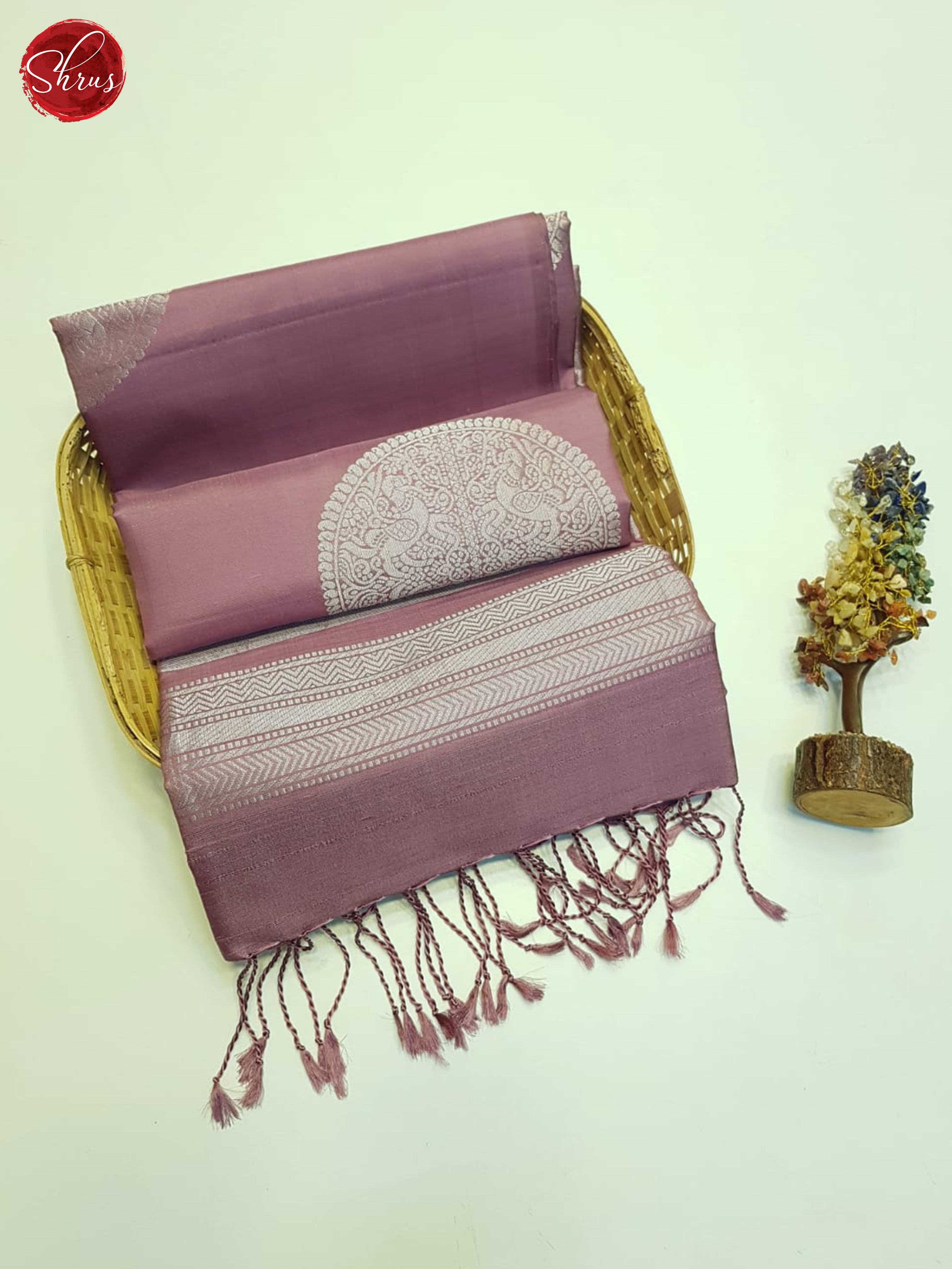 Dusty Lavender(Single Tone)- Soft Silk Saree - Shop on ShrusEternity.com