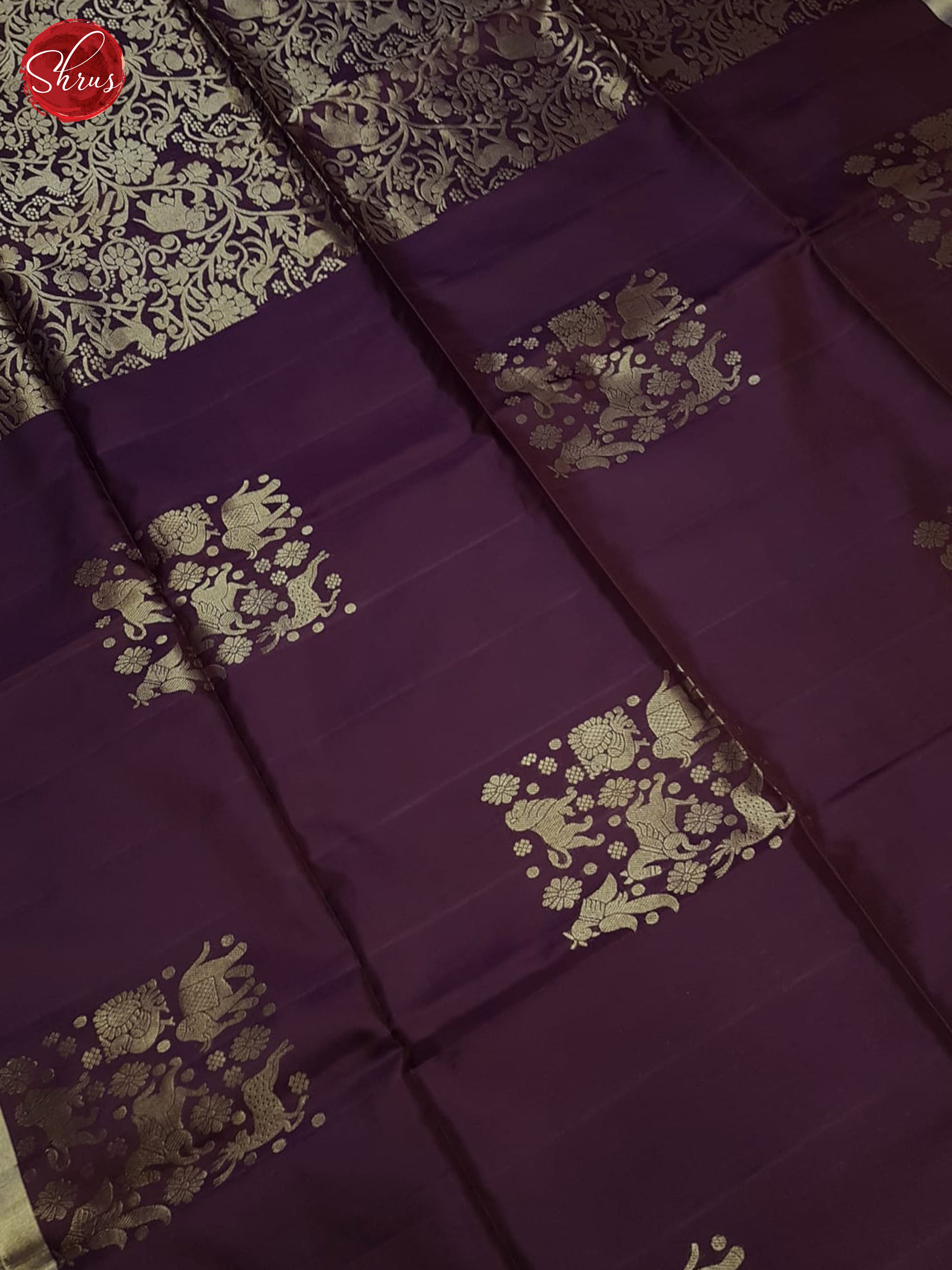 Wine(Single tone)- Soft Silk Saree - Shop on ShrusEternity.com