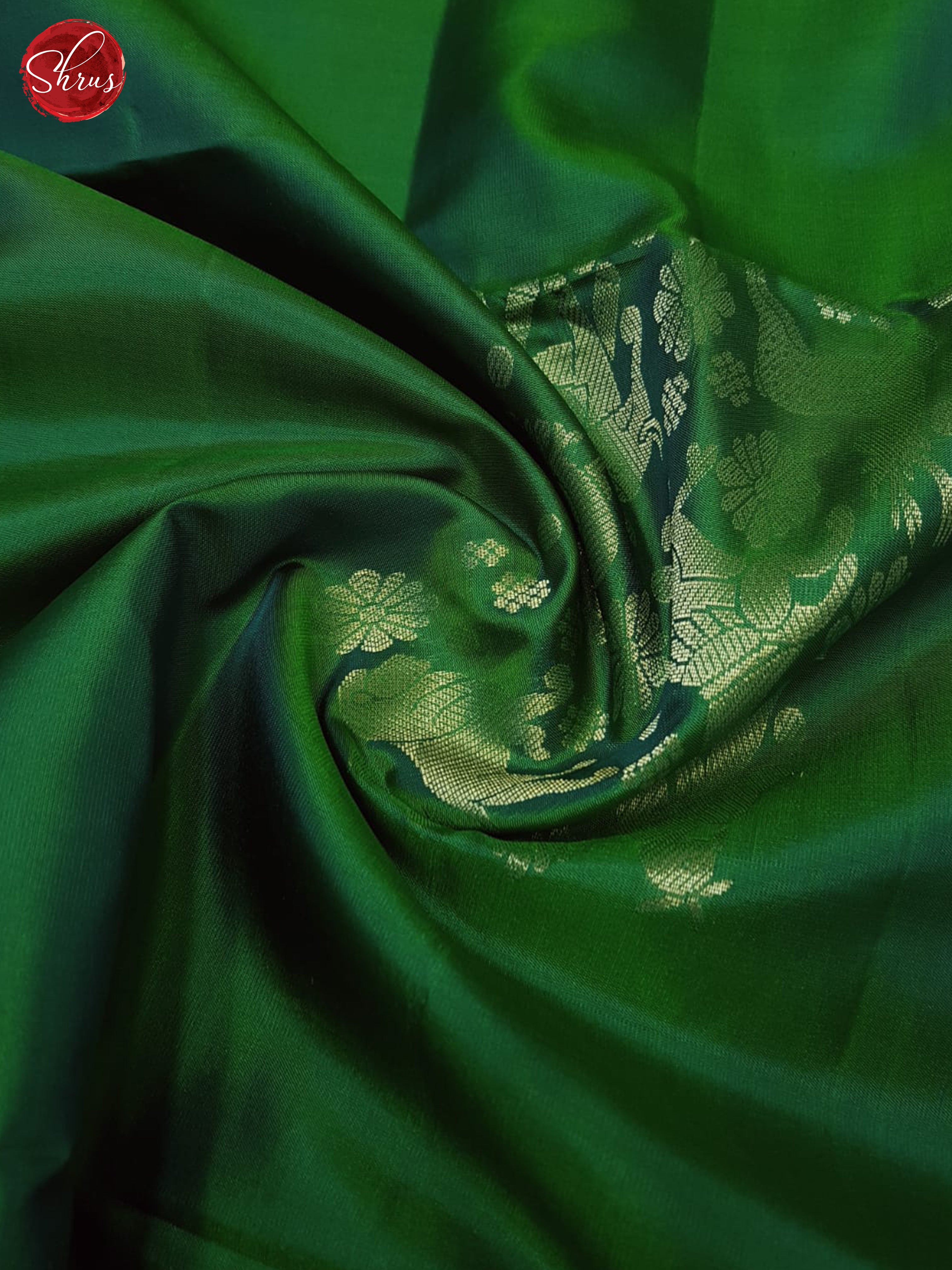 Green(Single tone) - Soft Silk Saree - Shop on ShrusEternity.com