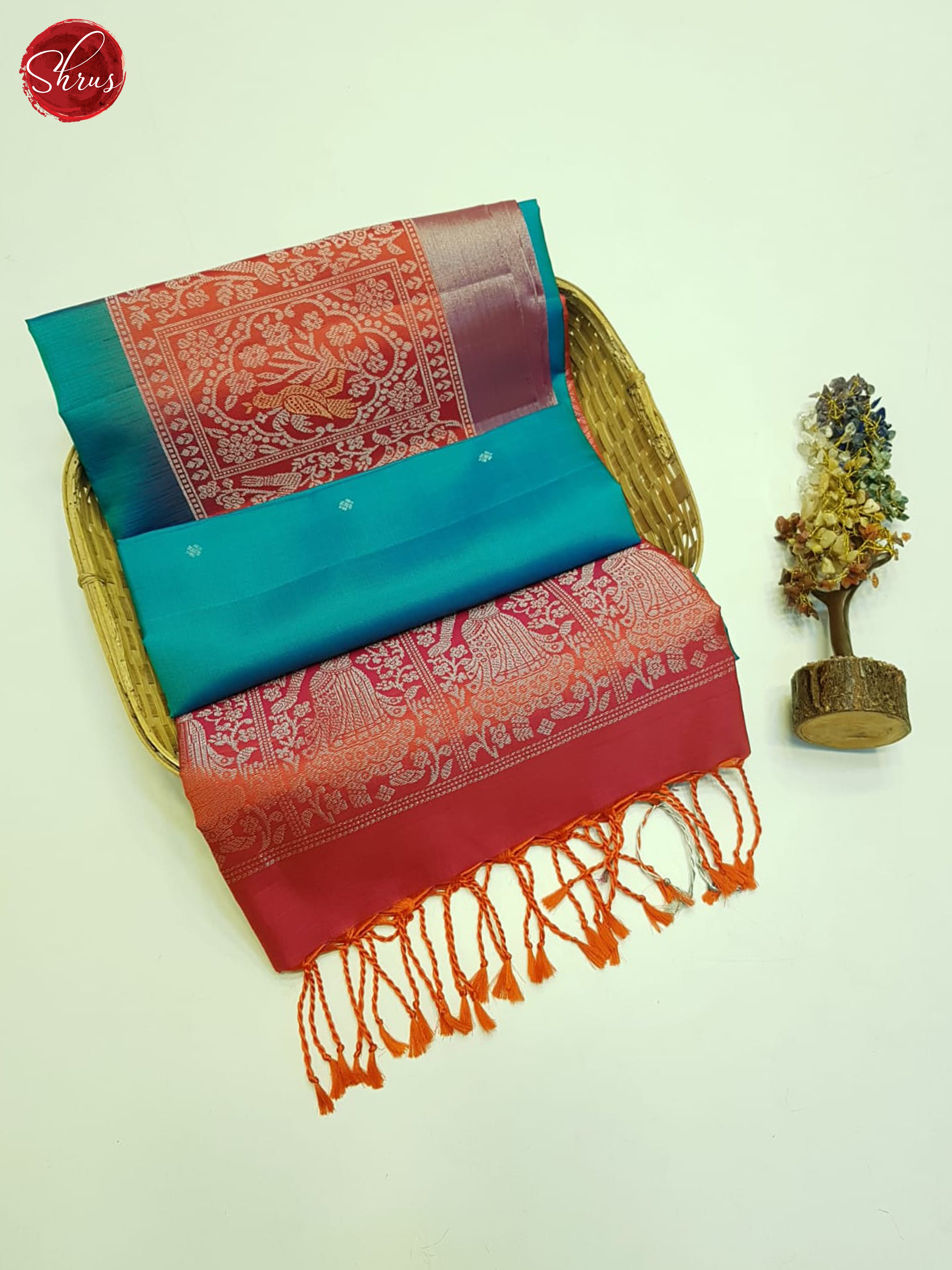 Blue And Pink- Soft Silk saree - Shop on ShrusEternity.com