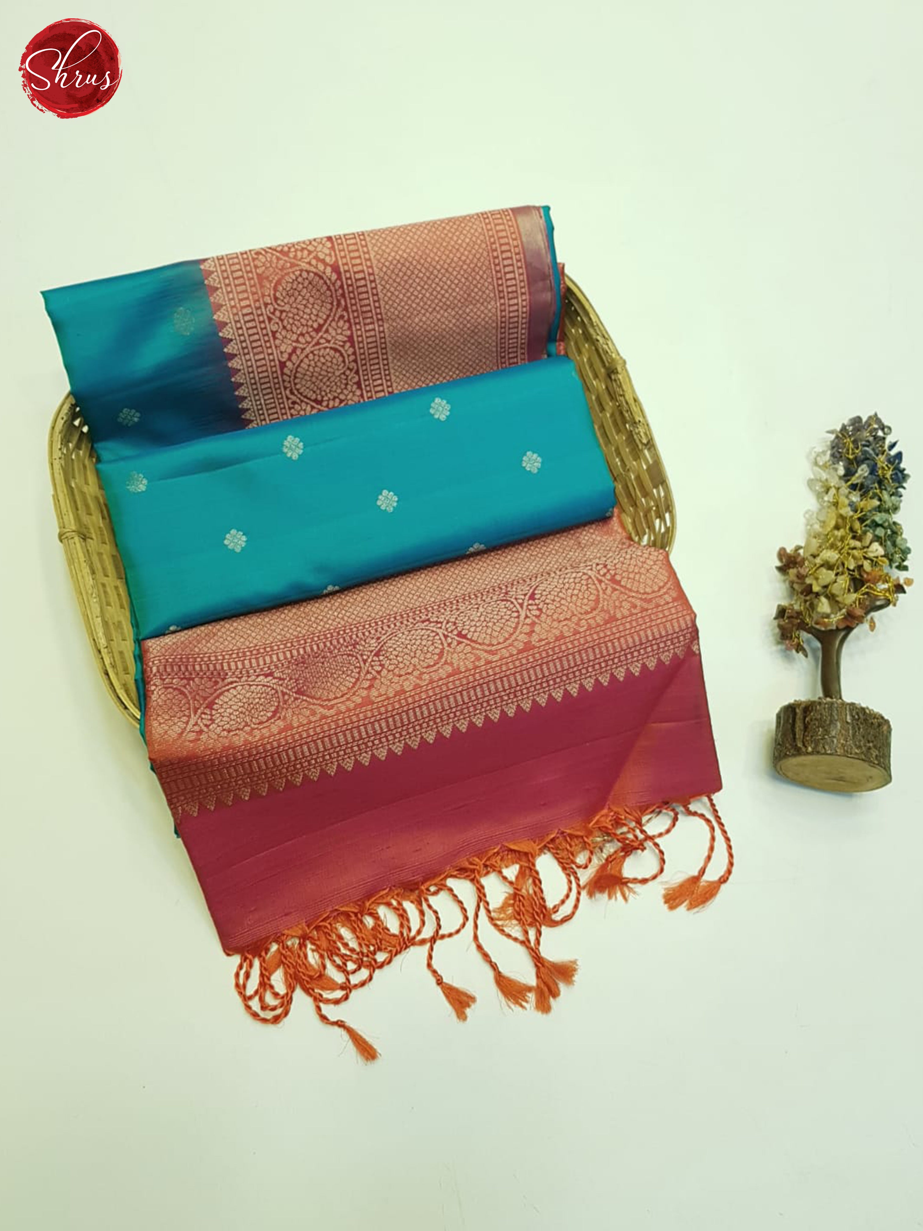 Blue And Pink- Soft Silk Saree - Shop on ShrusEternity.com