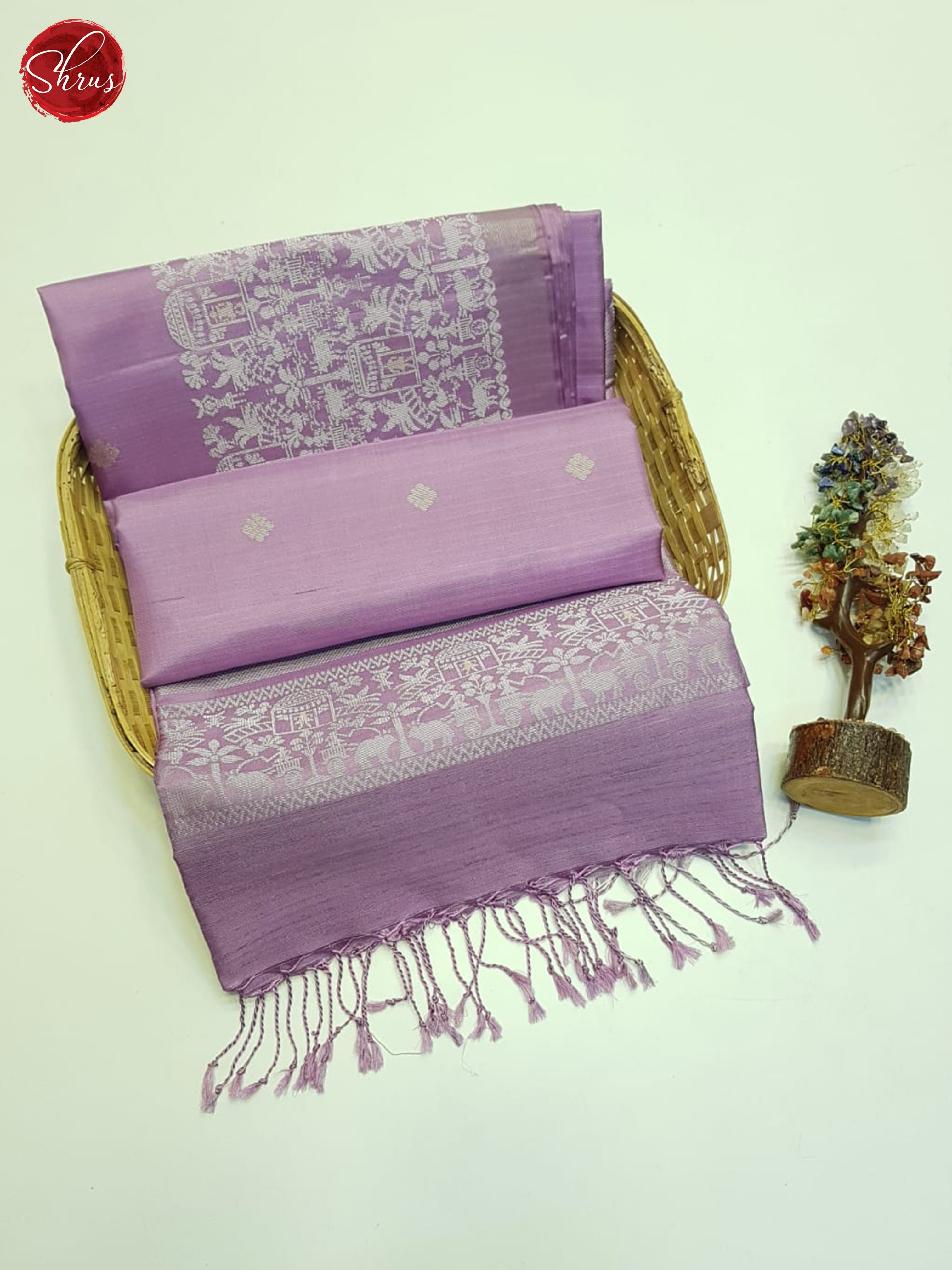 Lavender(single tone)-Soft silk saree - Shop on ShrusEternity.com