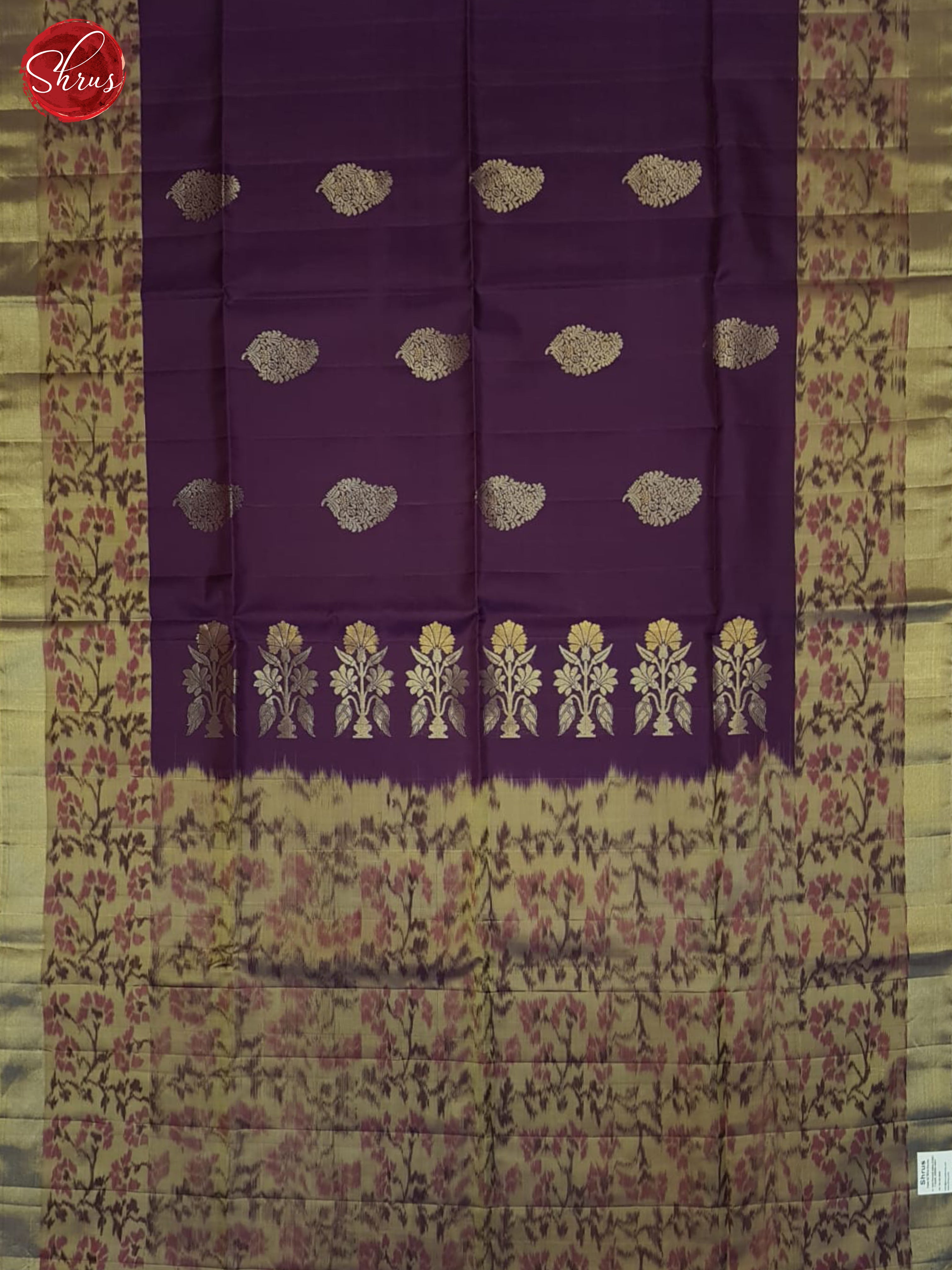 Wine And Grey- Soft SIlk Saree - Shop on ShrusEternity.com