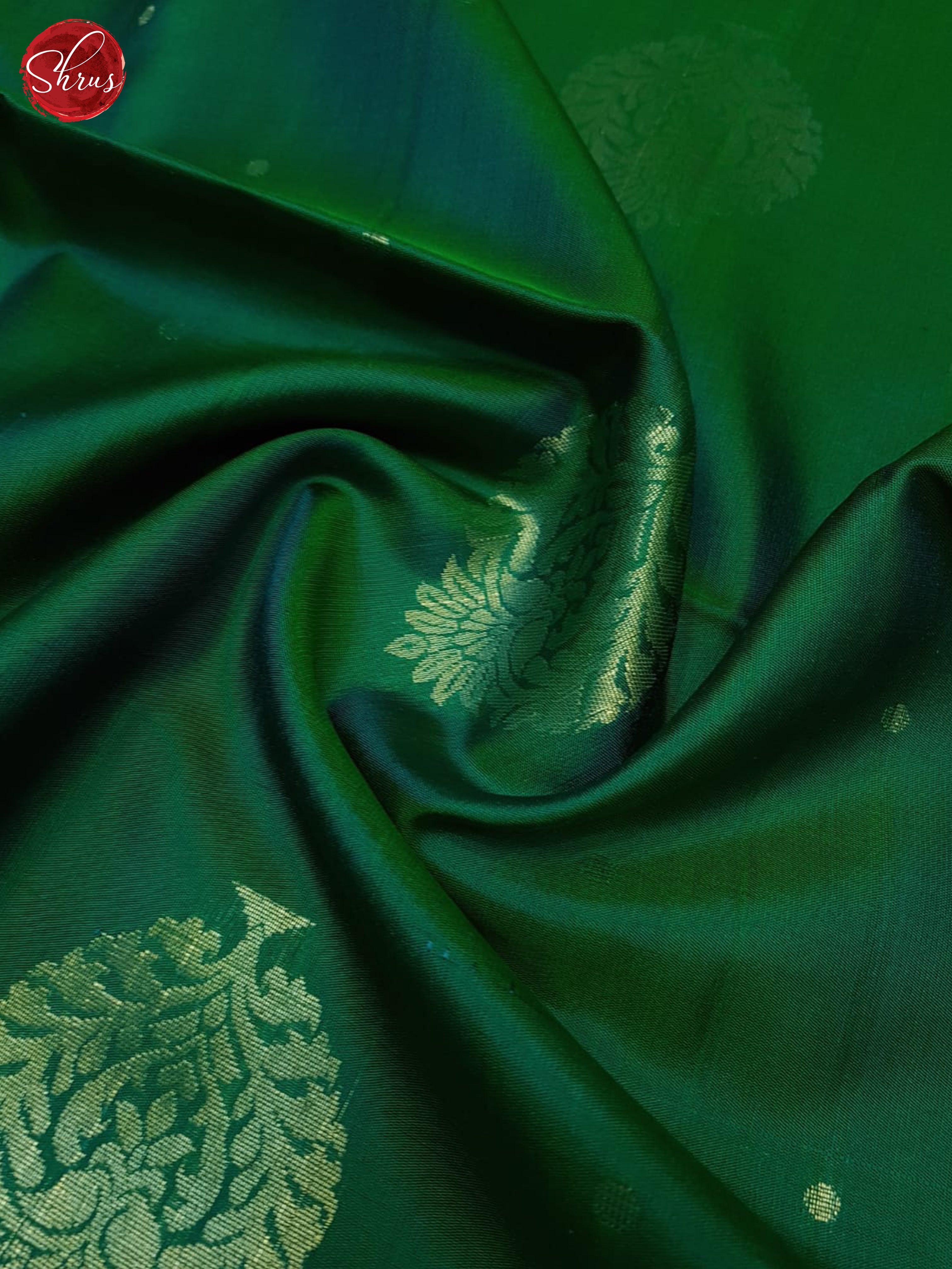 Green(Single Tone)- Soft Silk Saree - Shop on ShrusEternity.com