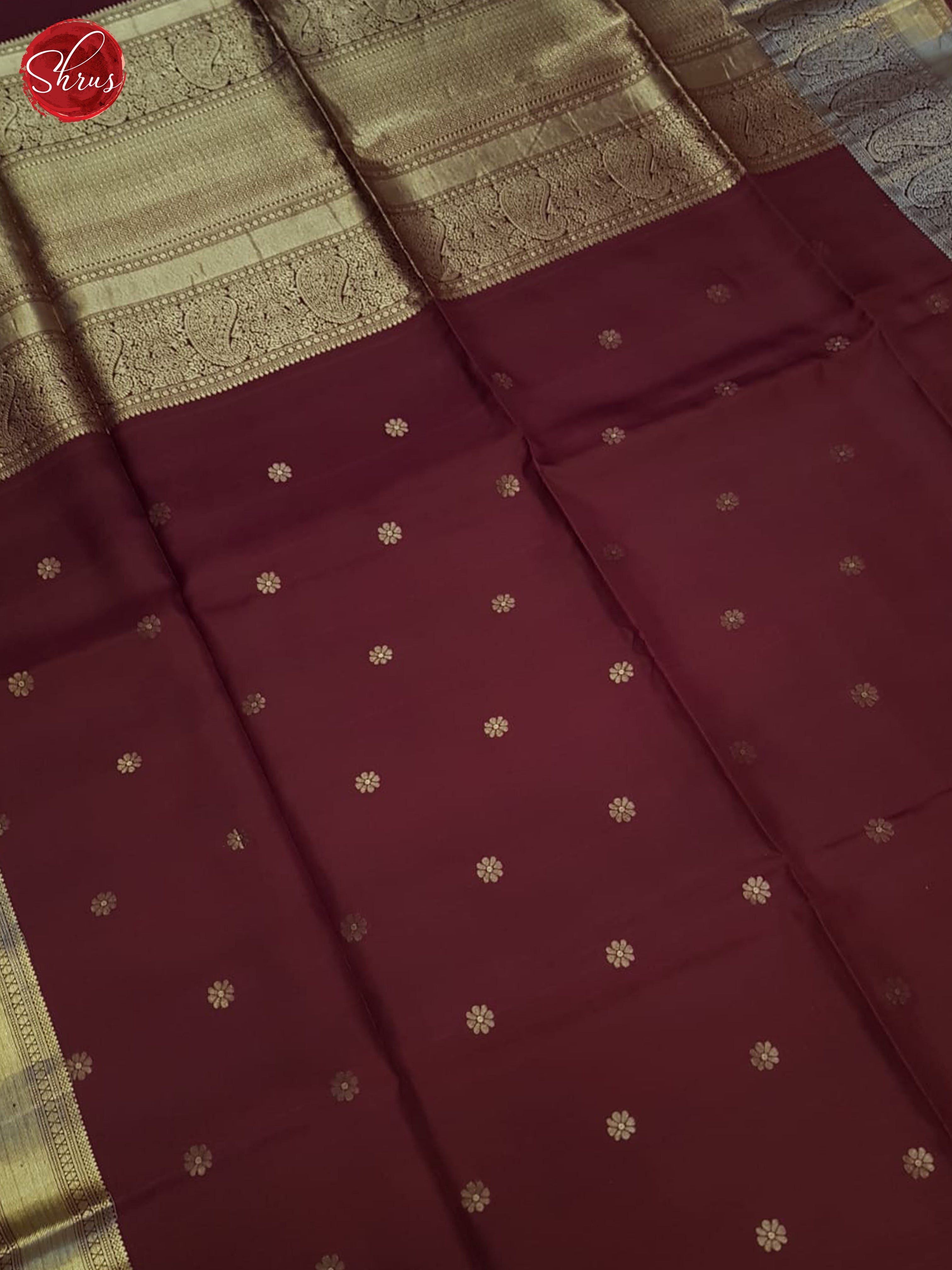 Maroon(Single tone)- Soft Silk Saree - Shop on ShrusEternity.com