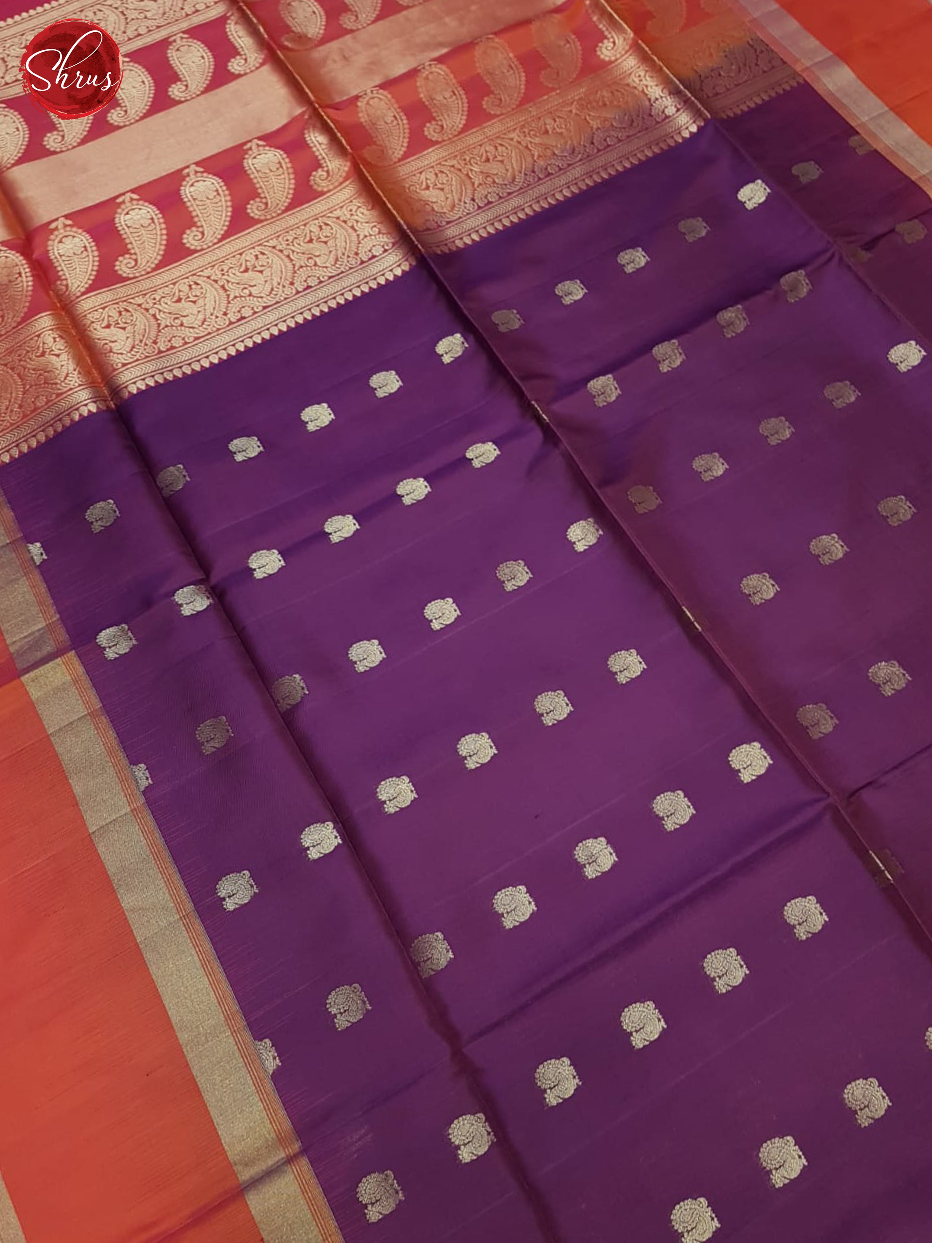 Purple And Pink- Soft Silk Saree - Shop on ShrusEternity.com