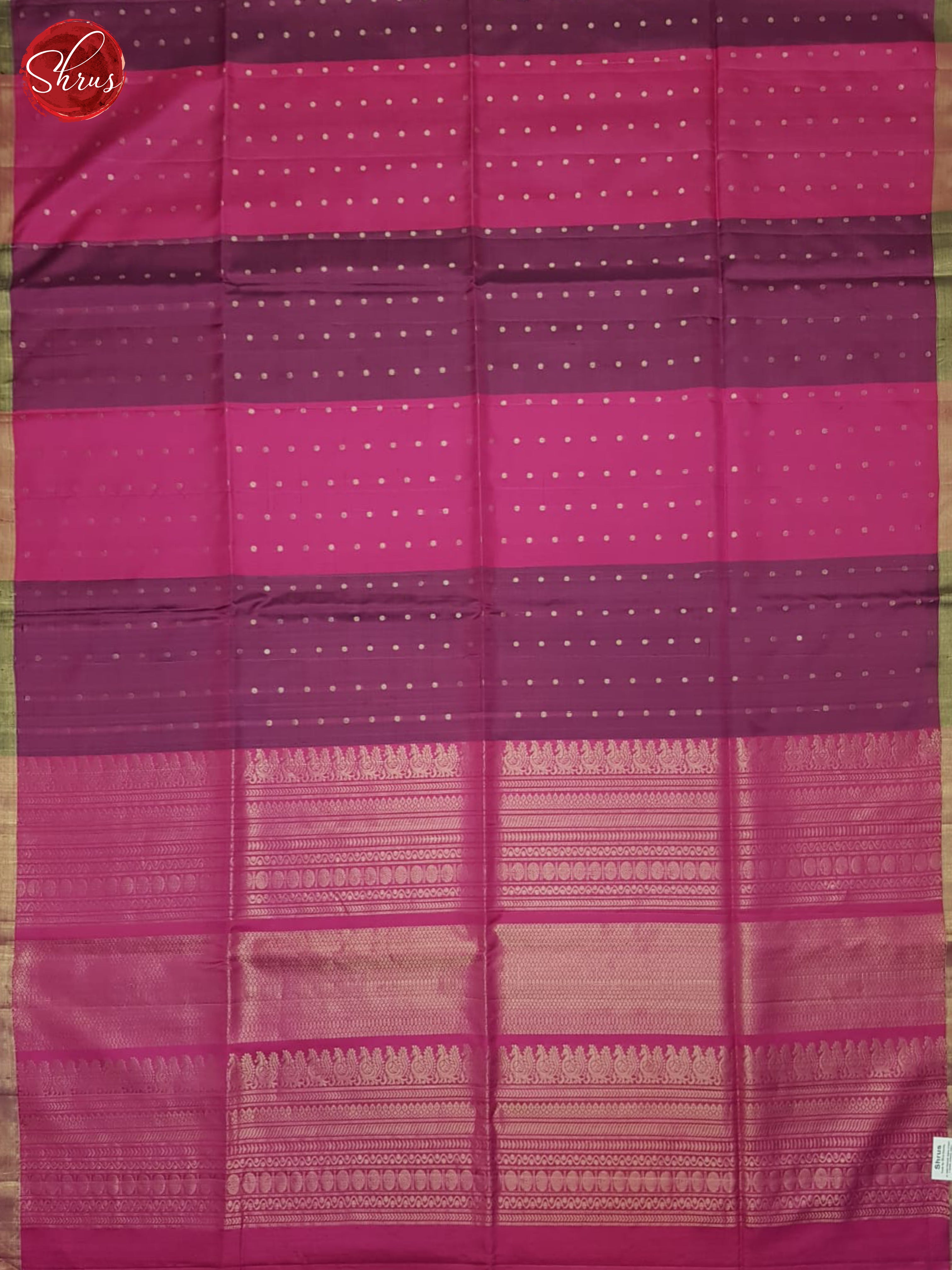 Wine And Pink- Soft Silk Saree - Shop on ShrusEternity.com