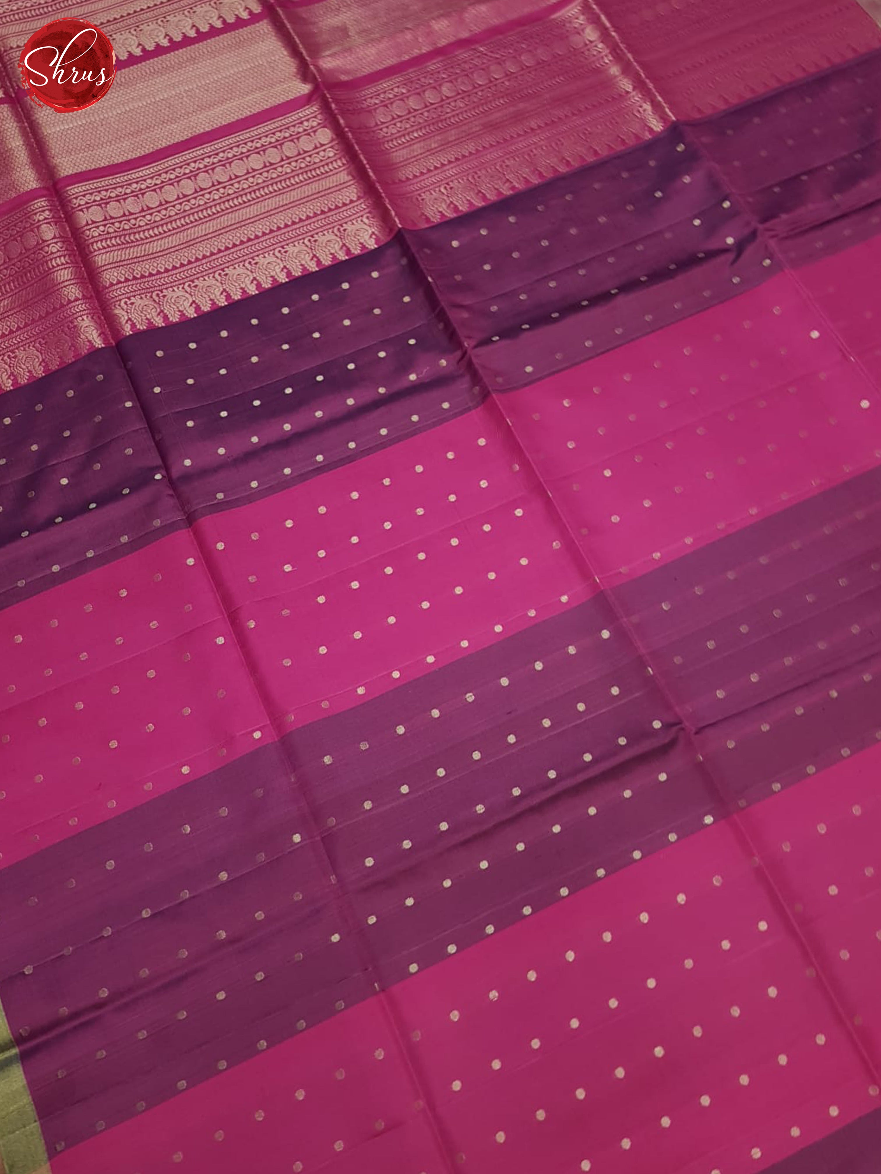 Wine And Pink- Soft Silk Saree - Shop on ShrusEternity.com