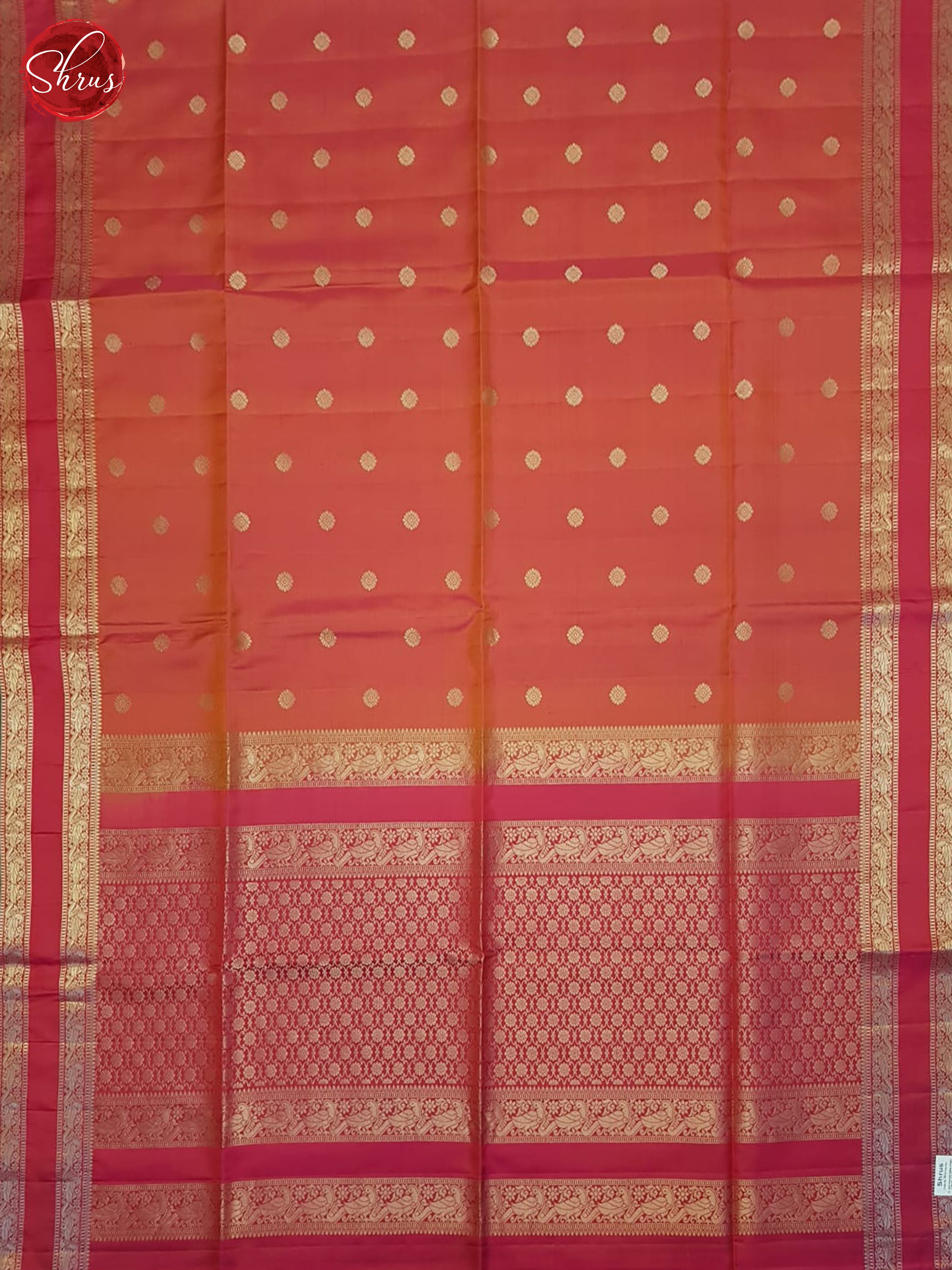 Orangish Pink& Pink - Soft Silk Saree - Shop on ShrusEternity.com