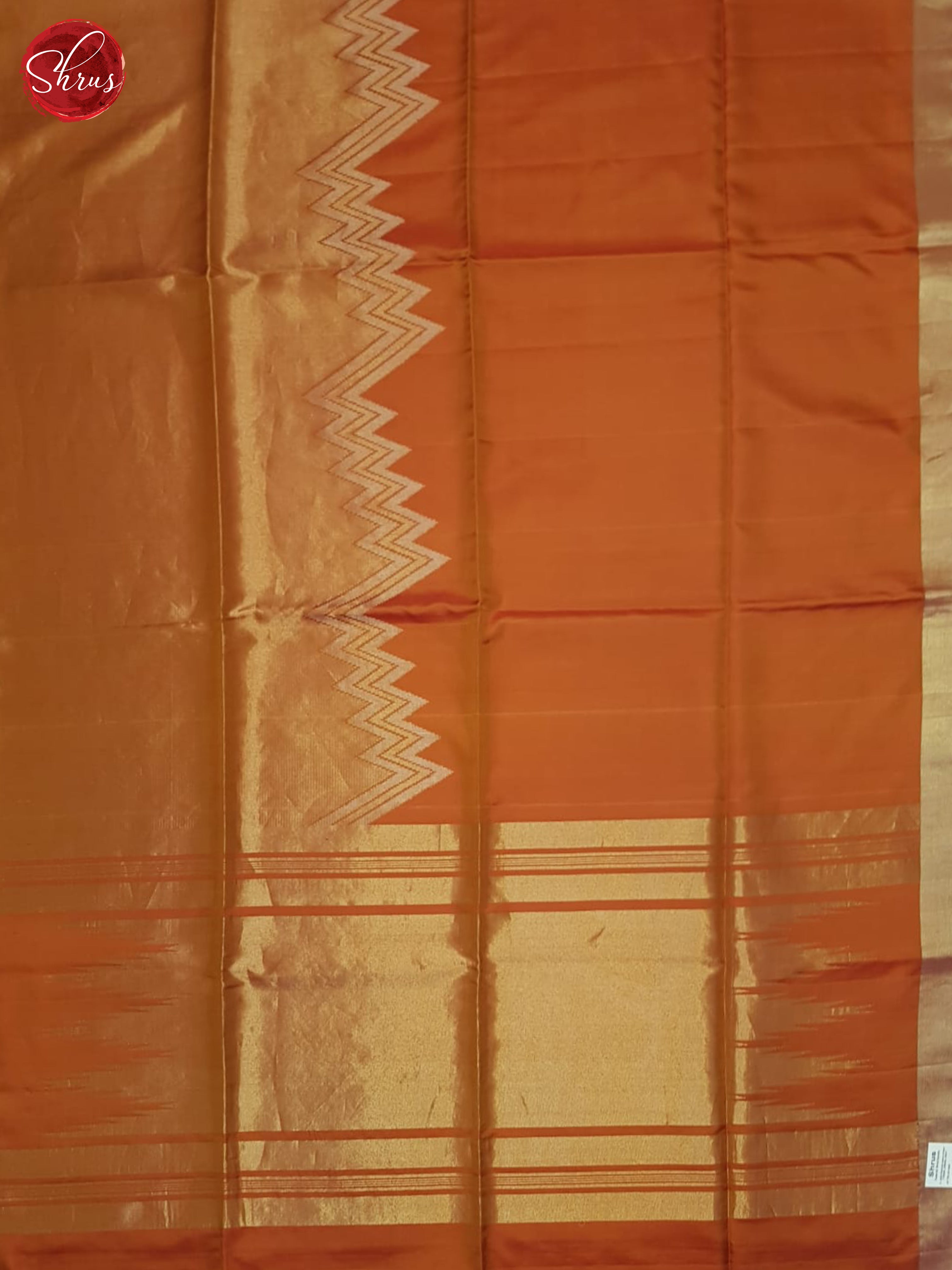 Brick Orange(Single Tone)- Soft Silk Saree - Shop on ShrusEternity.com