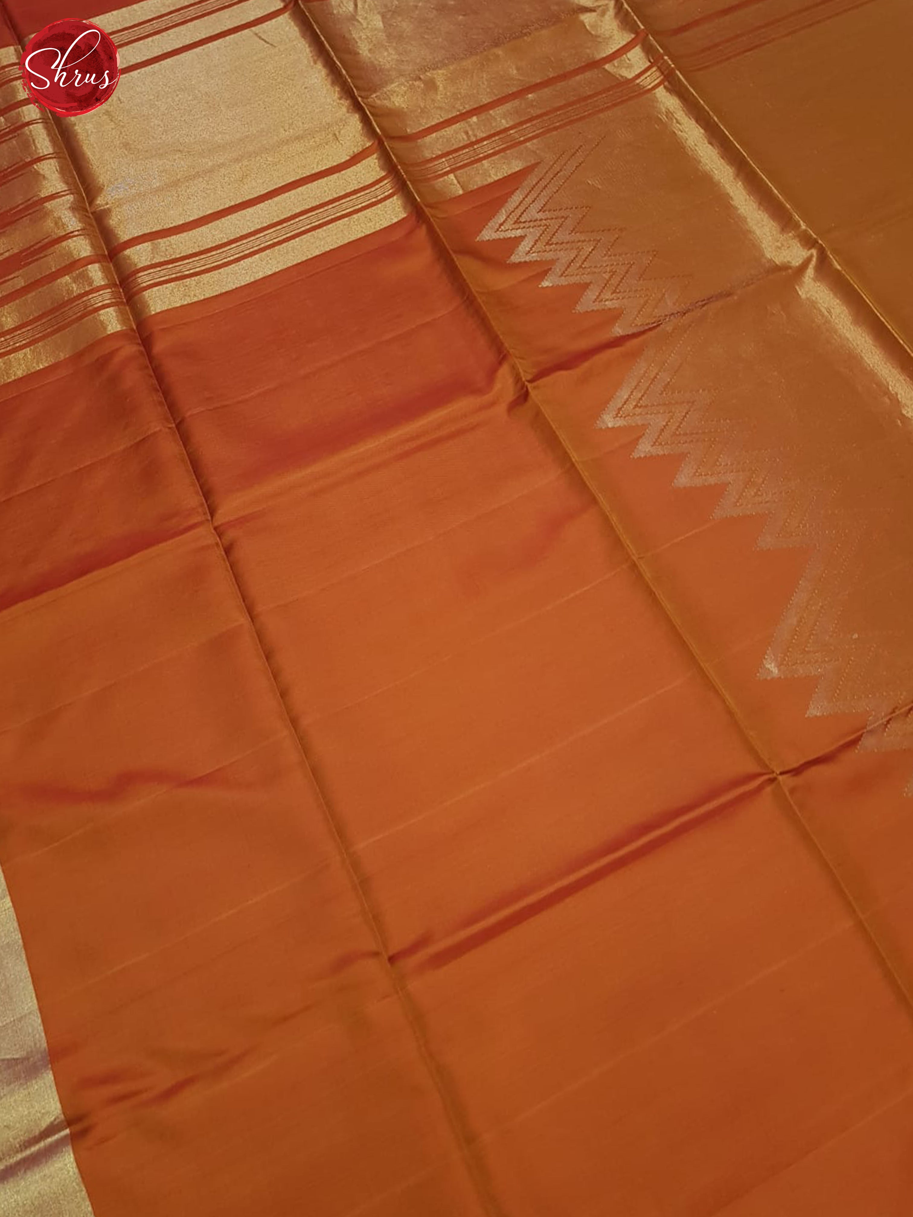 Brick Orange(Single Tone)- Soft Silk Saree - Shop on ShrusEternity.com