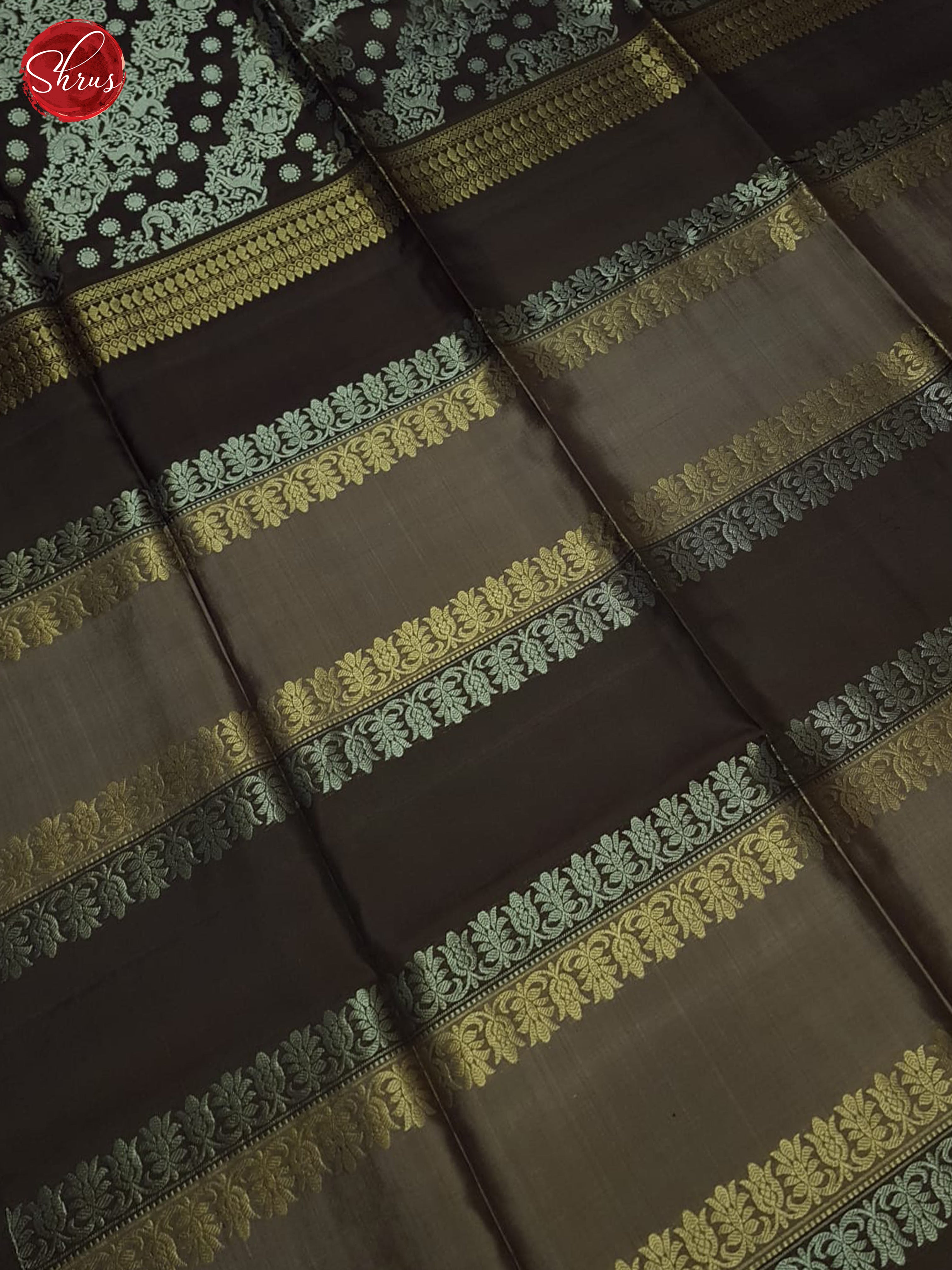 Light Brown & Brown- Soft Silk Saree - Shop on ShrusEternity.com