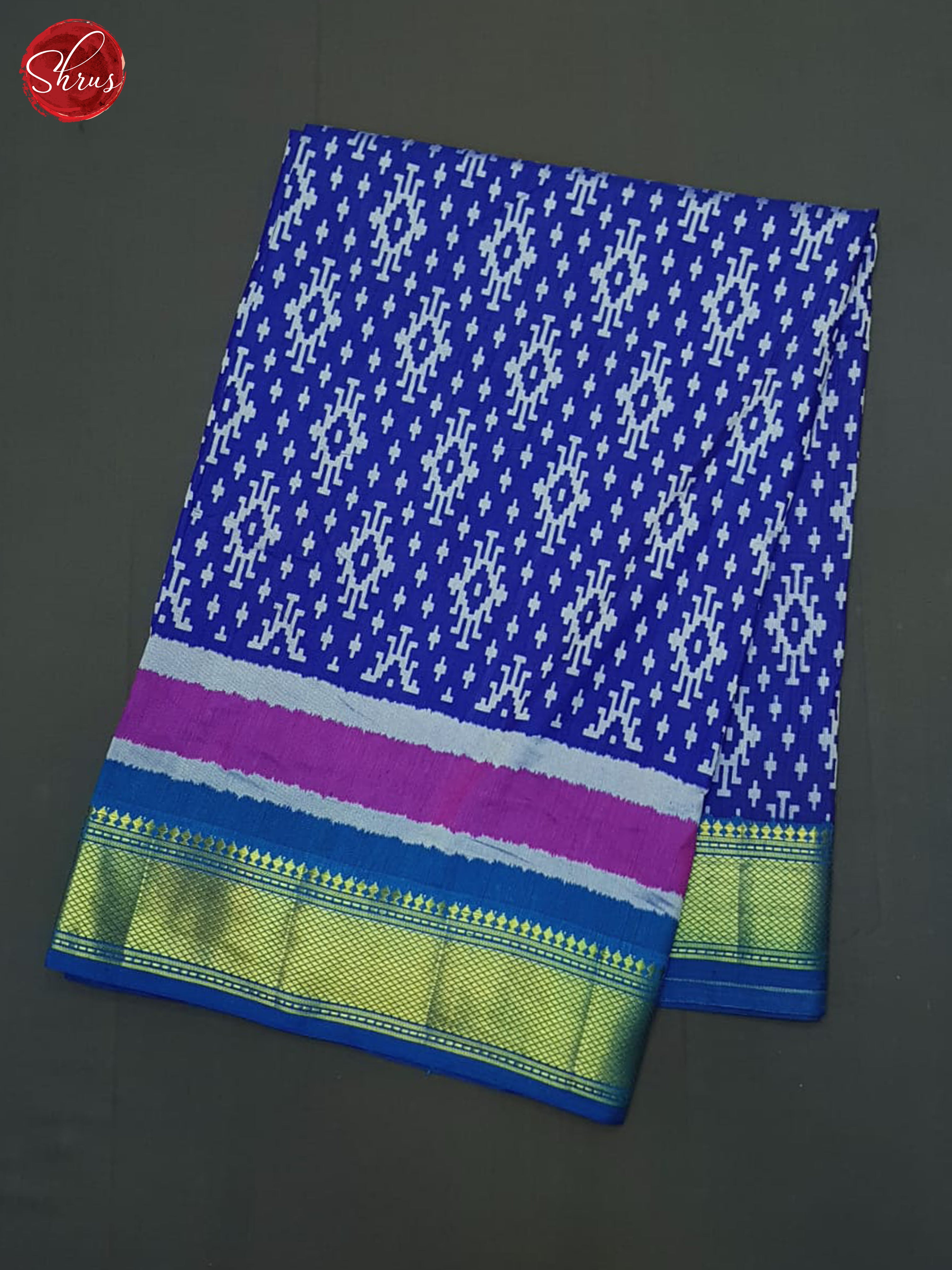 Blue & Purple - Semi Patola Saree - Shop on ShrusEternity.com