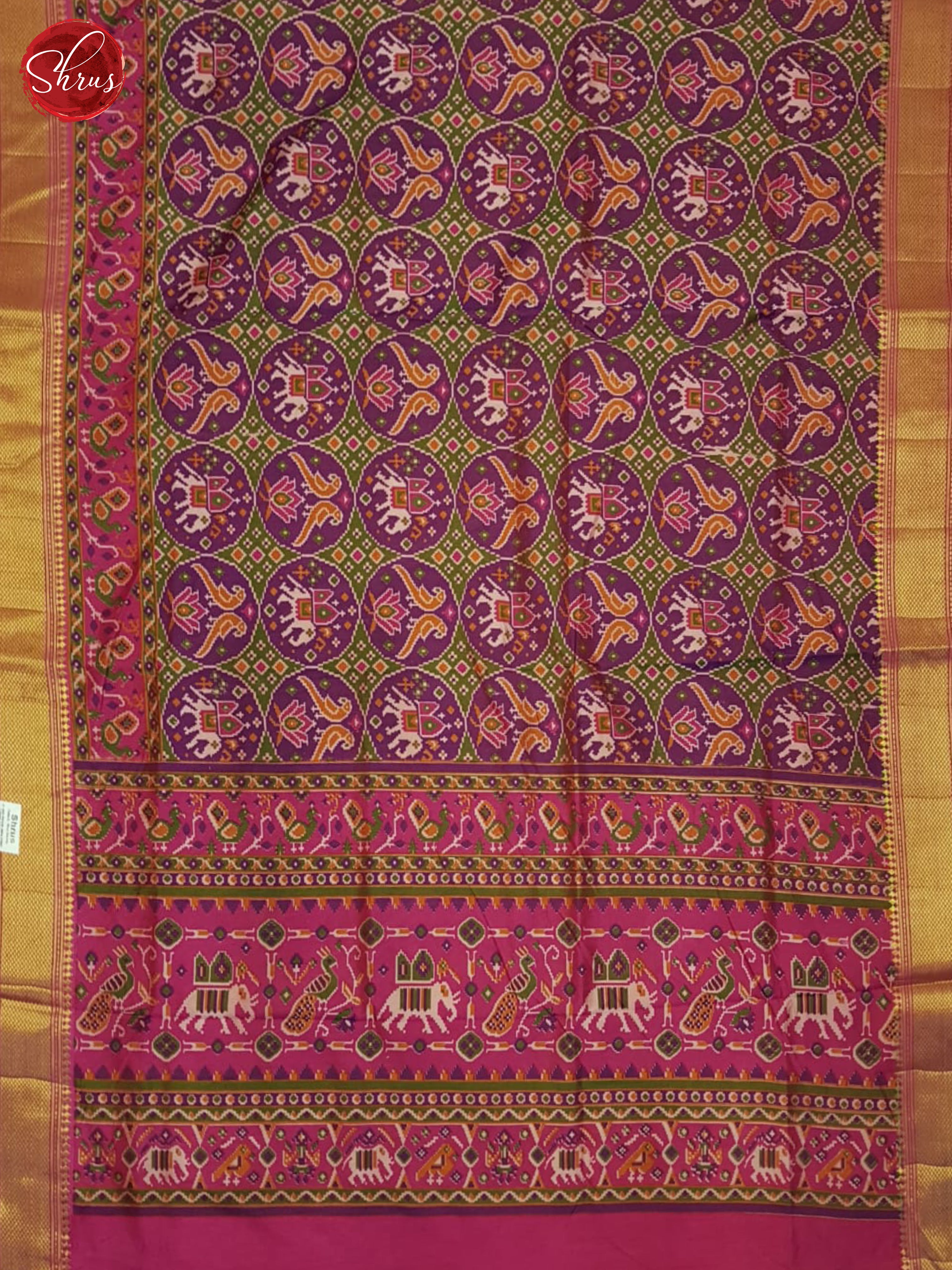 Purple & Pink - Semi Patola Saree - Shop on ShrusEternity.com