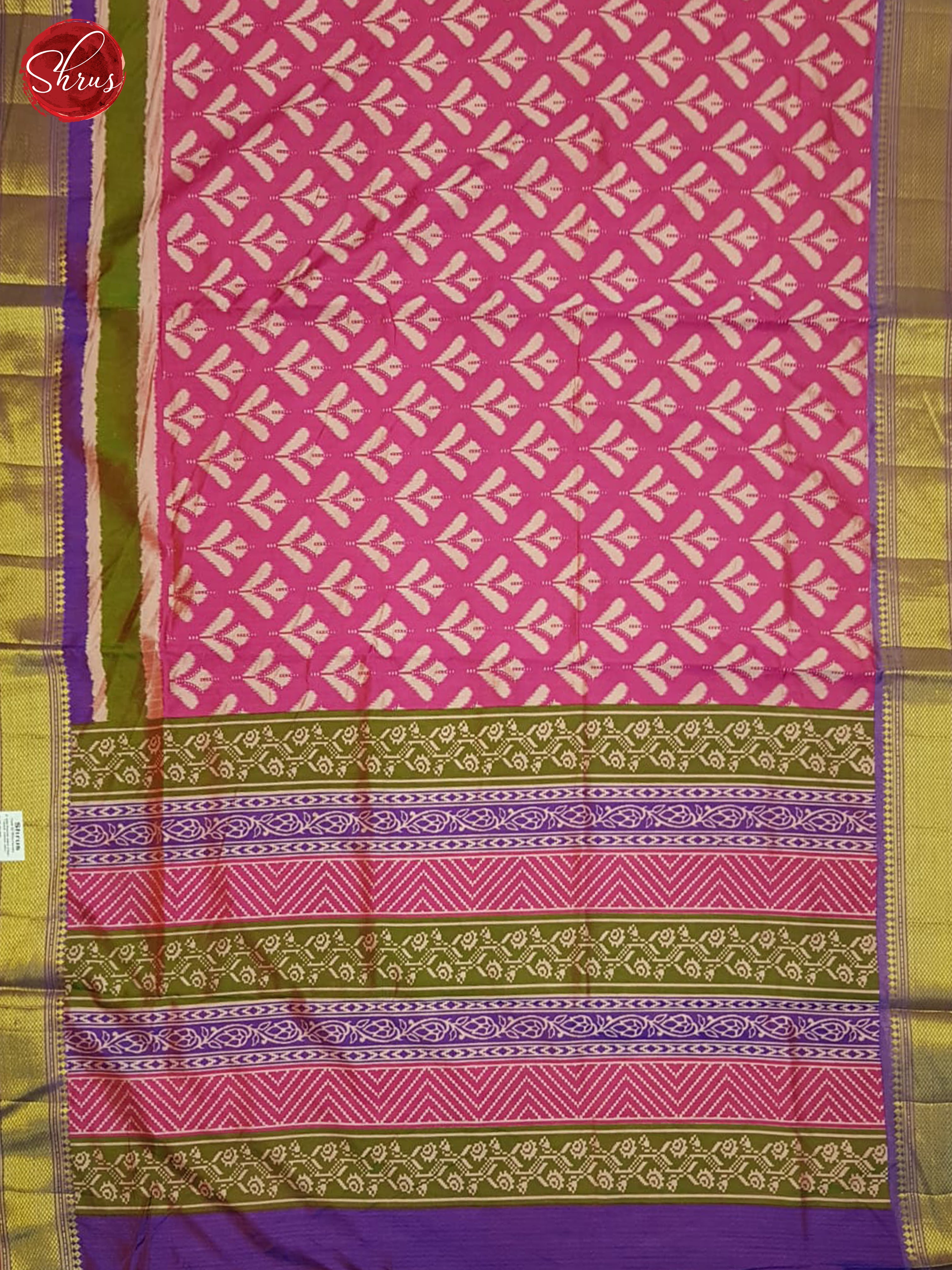 Pink & Purple - Semi Patola Saree - Shop on ShrusEternity.com