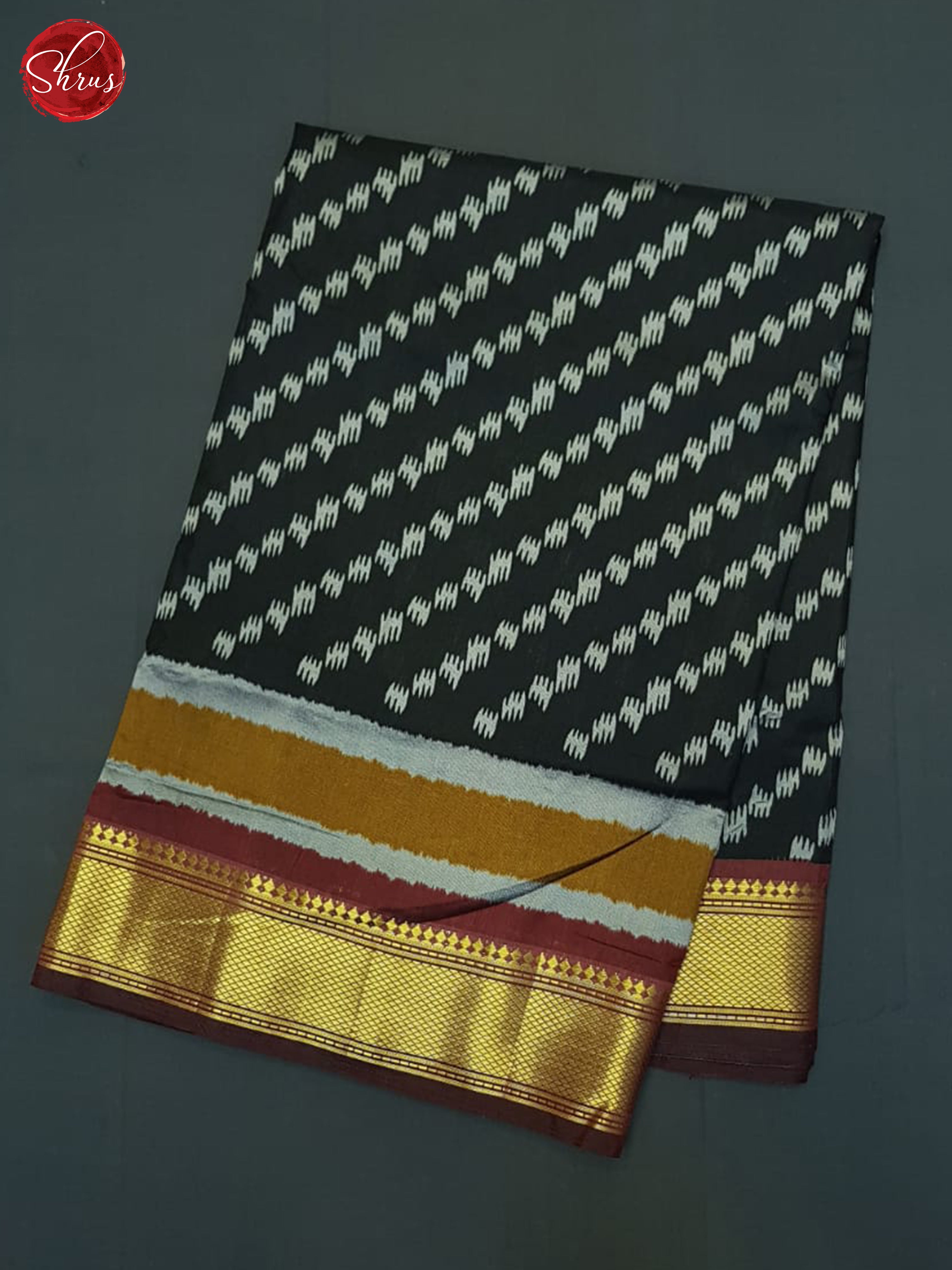 Black & Maroon- Semi Patola Saree - Shop on ShrusEternity.com