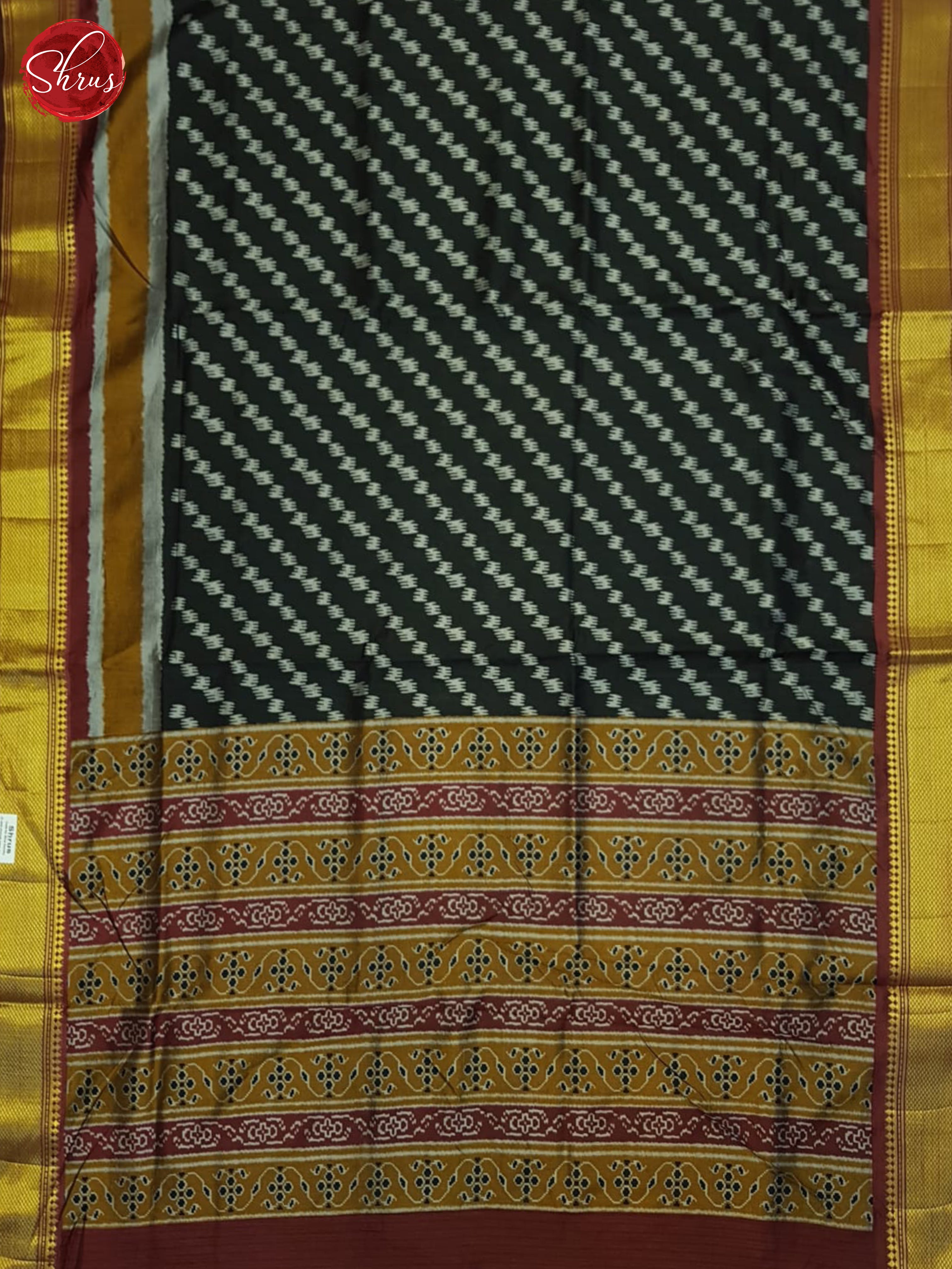 Black & Maroon- Semi Patola Saree - Shop on ShrusEternity.com