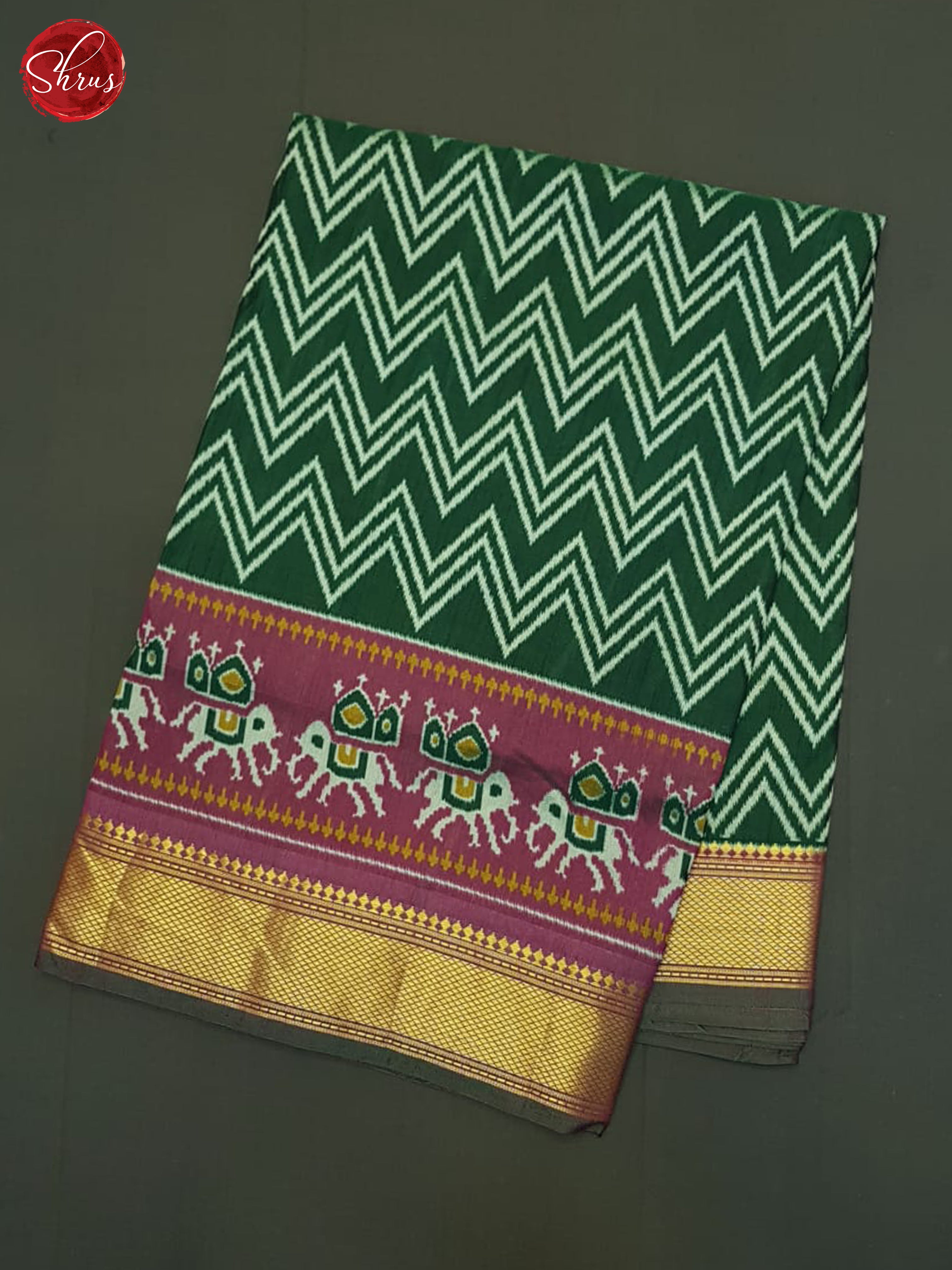 Green & Majenta - Semi Patola Saree - Shop on ShrusEternity.com