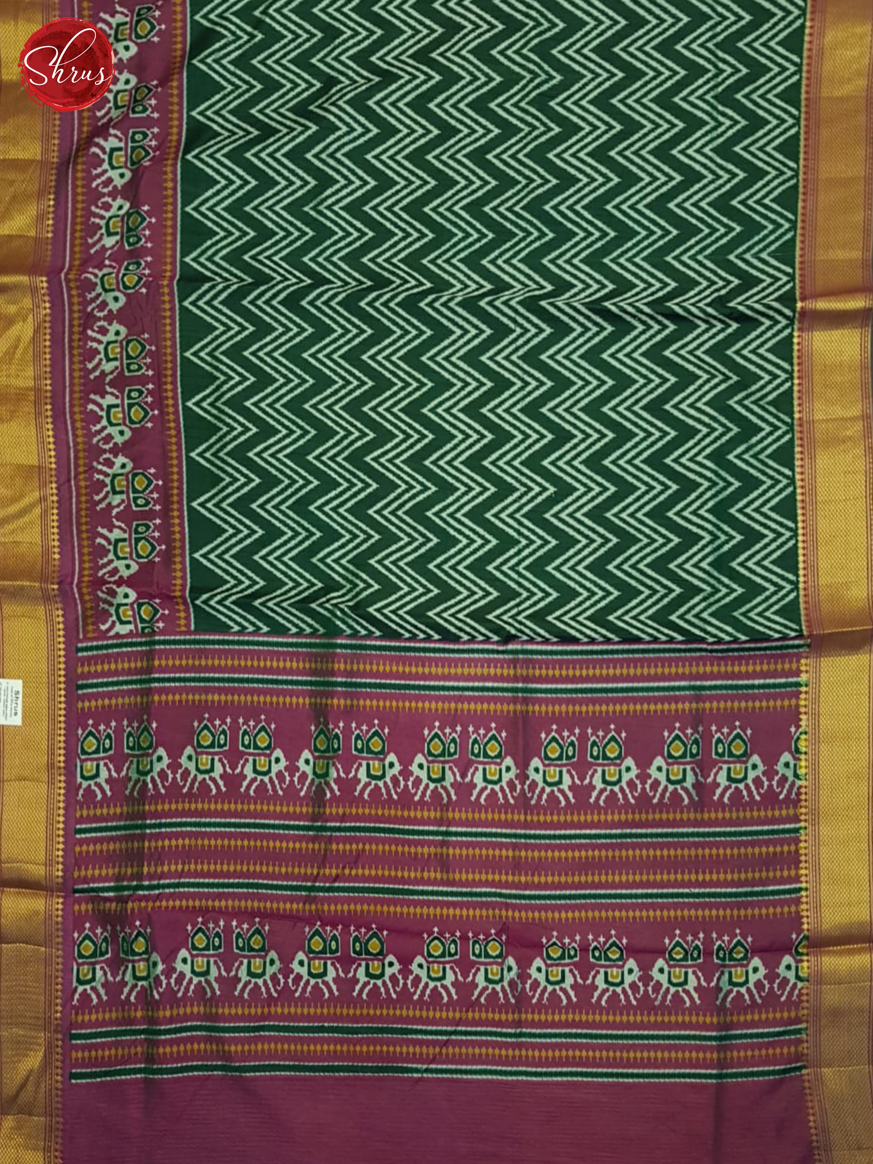 Green & Majenta - Semi Patola Saree - Shop on ShrusEternity.com