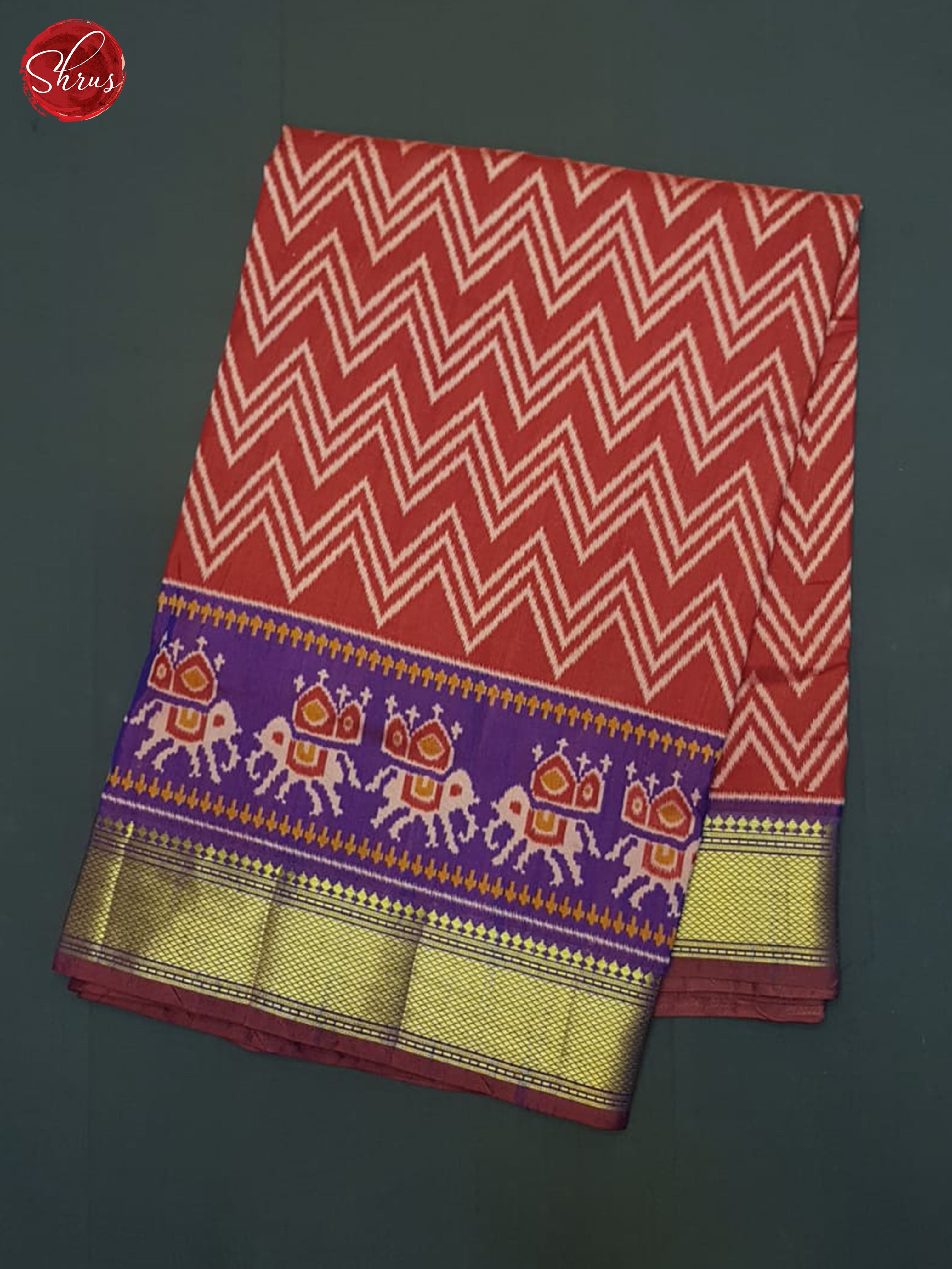 Red & Purple - Semi Patola Saree - Shop on ShrusEternity.com