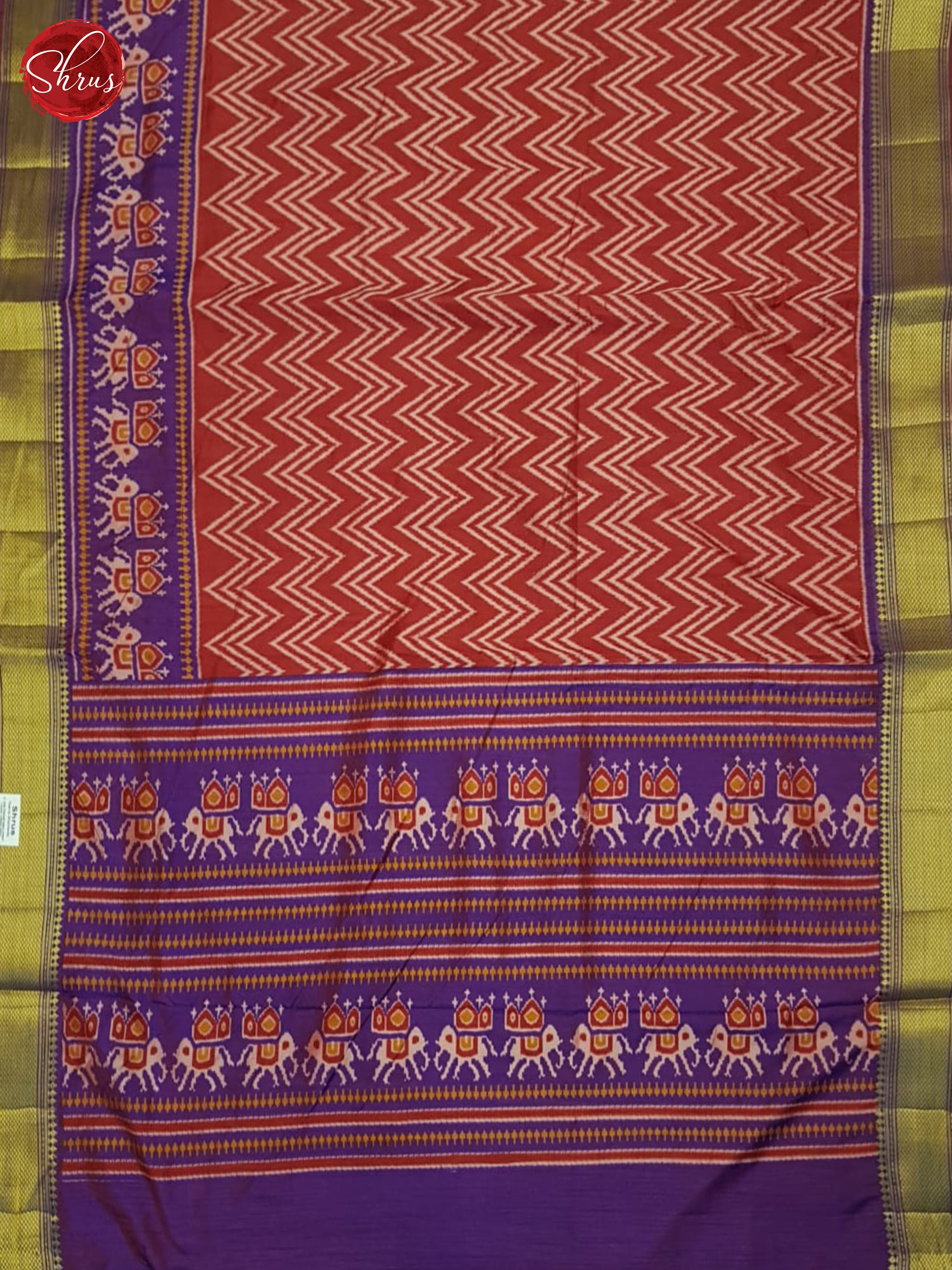 Red & Purple - Semi Patola Saree - Shop on ShrusEternity.com