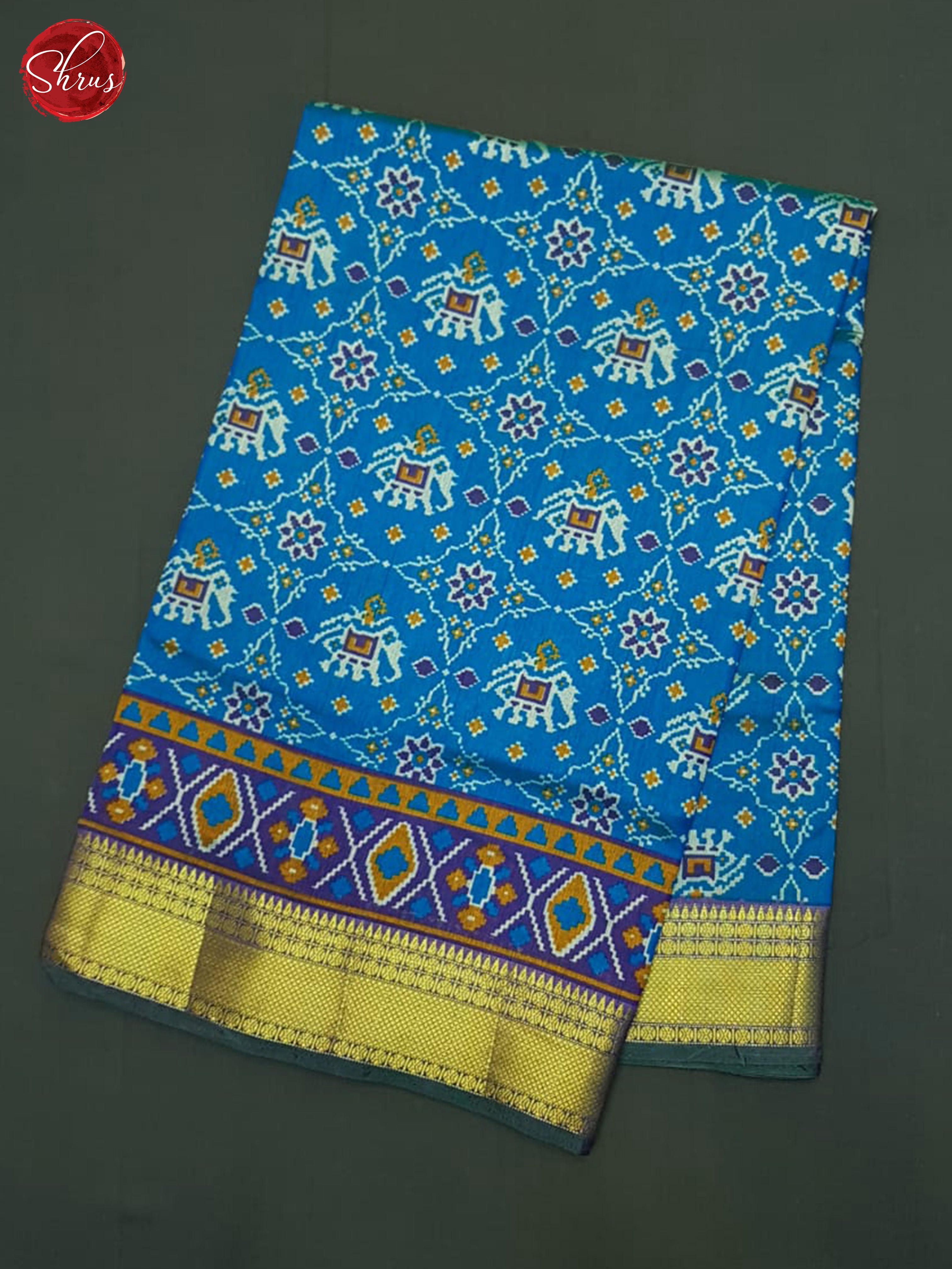 Blue & Purple - Semi Patola Saree - Shop on ShrusEternity.com