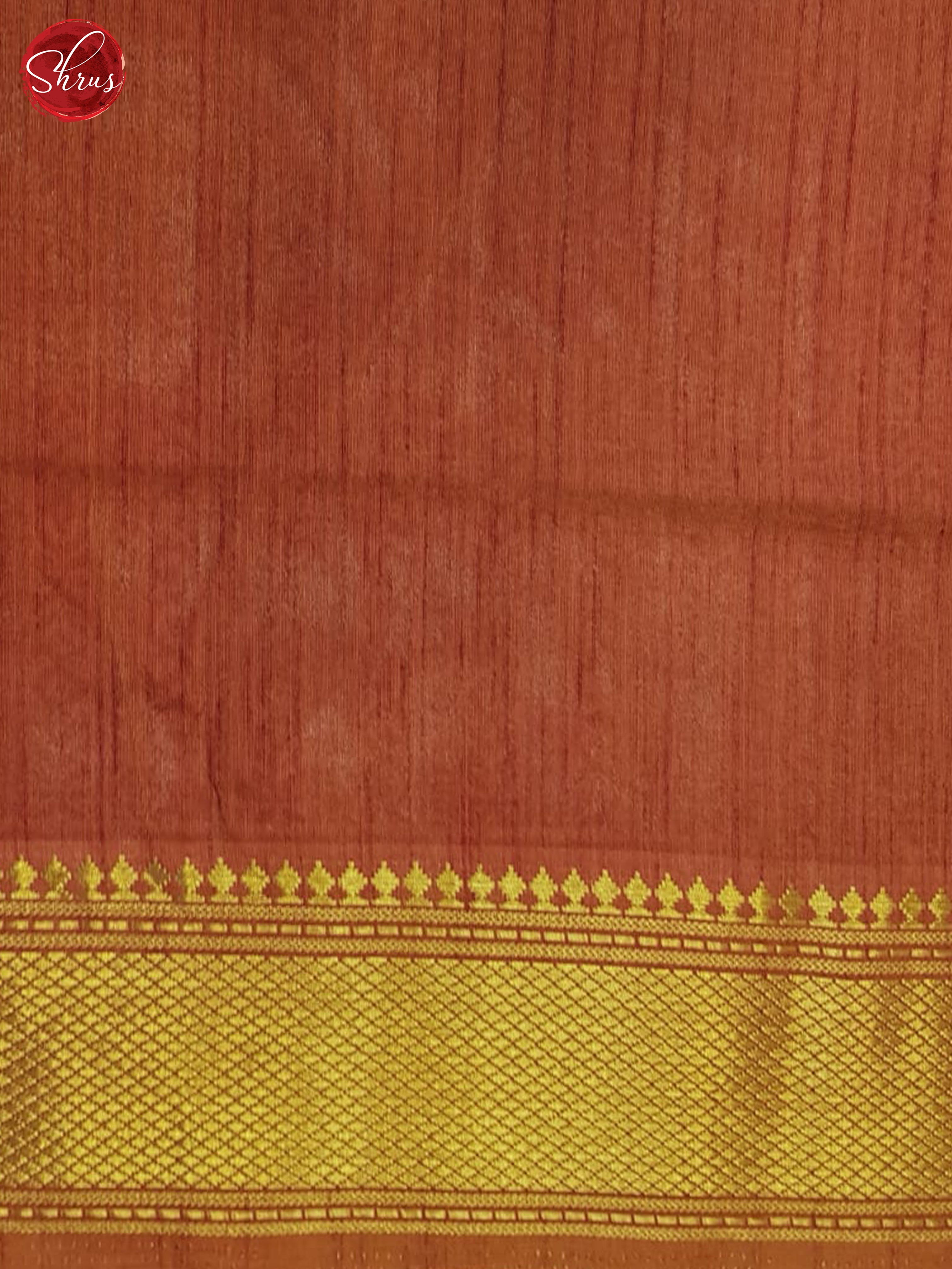 Yellow & Brick - Semi Patola Saree - Shop on ShrusEternity.com