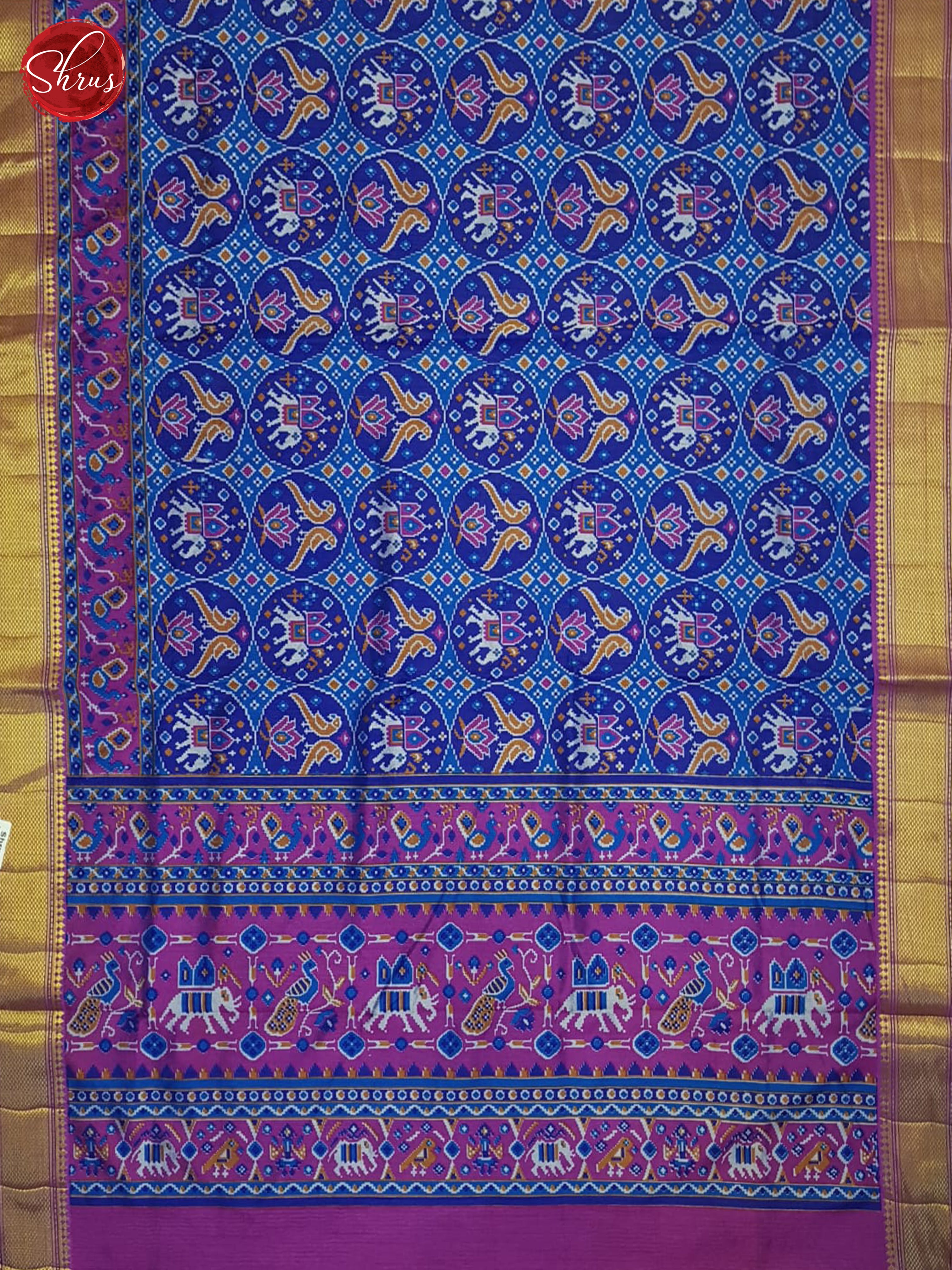 Blue & Purple - Semi Patola Saree - Shop on ShrusEternity.com