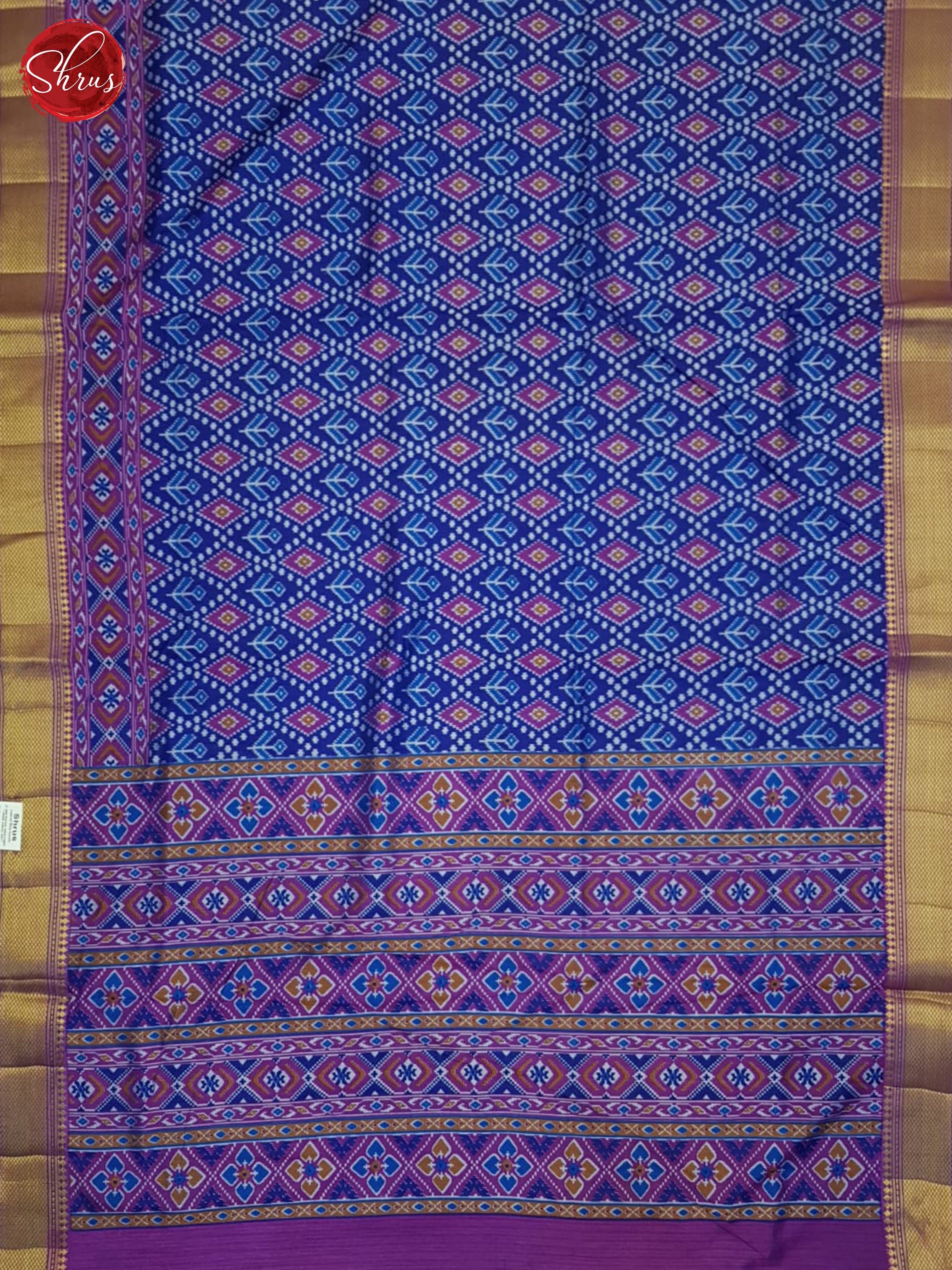 Blue And Purple-Semi Patola Saree - Shop on ShrusEternity.com