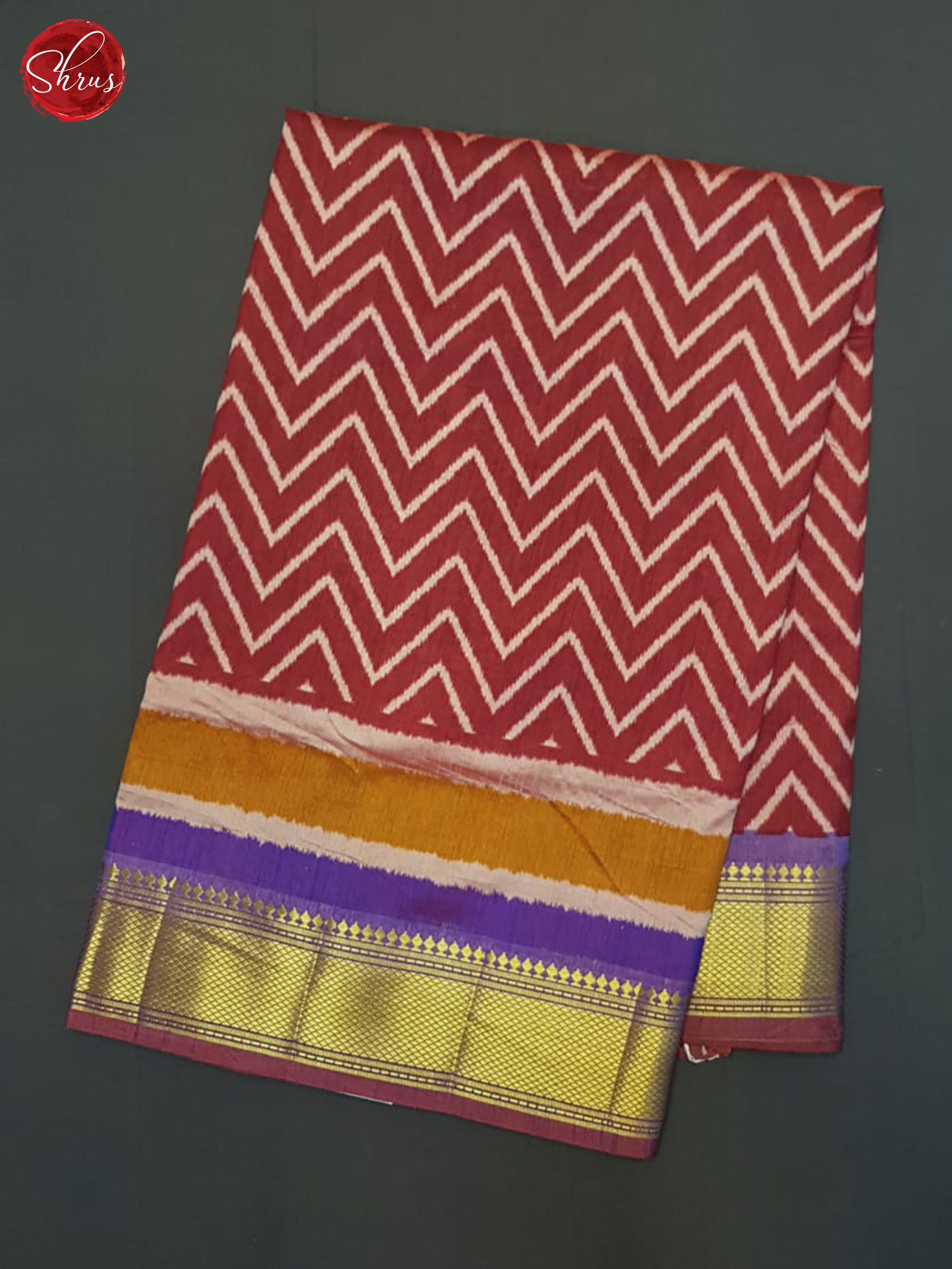 Maroon And Purple- Semi Patola saree - Shop on ShrusEternity.com