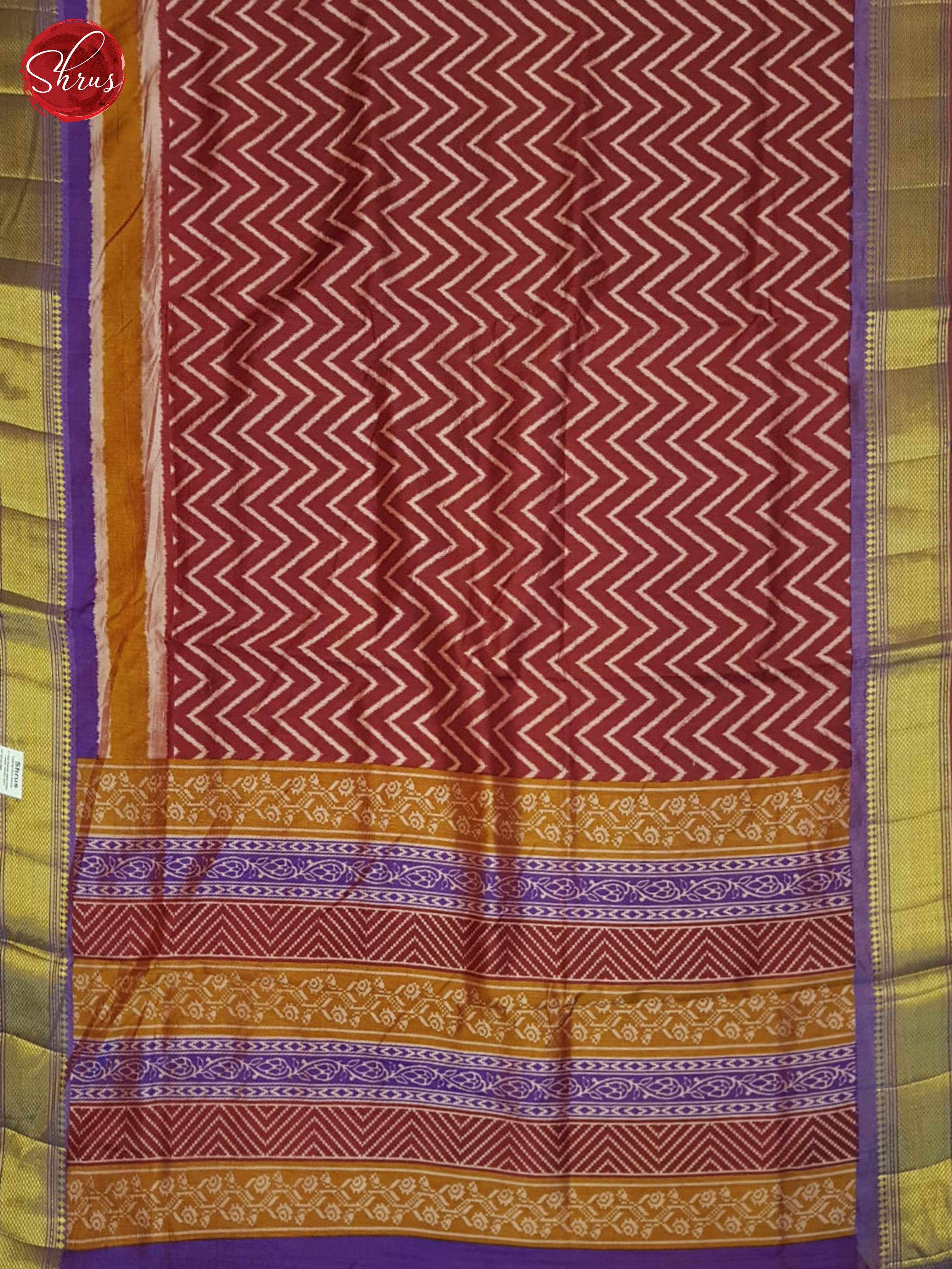 Maroon And Purple- Semi Patola saree - Shop on ShrusEternity.com