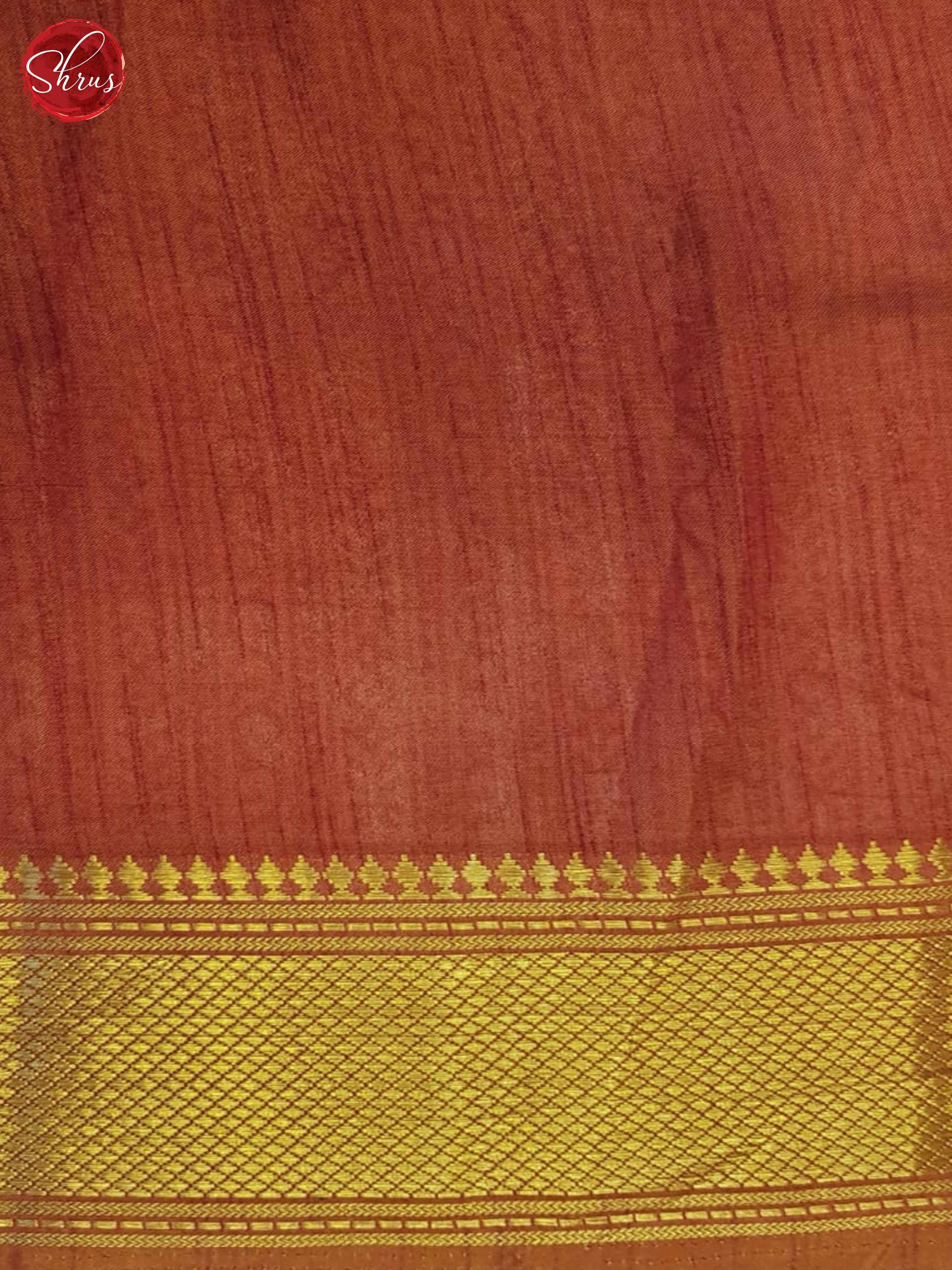 Mustard And Brick Orange- Semi Patola Saree - Shop on ShrusEternity.com