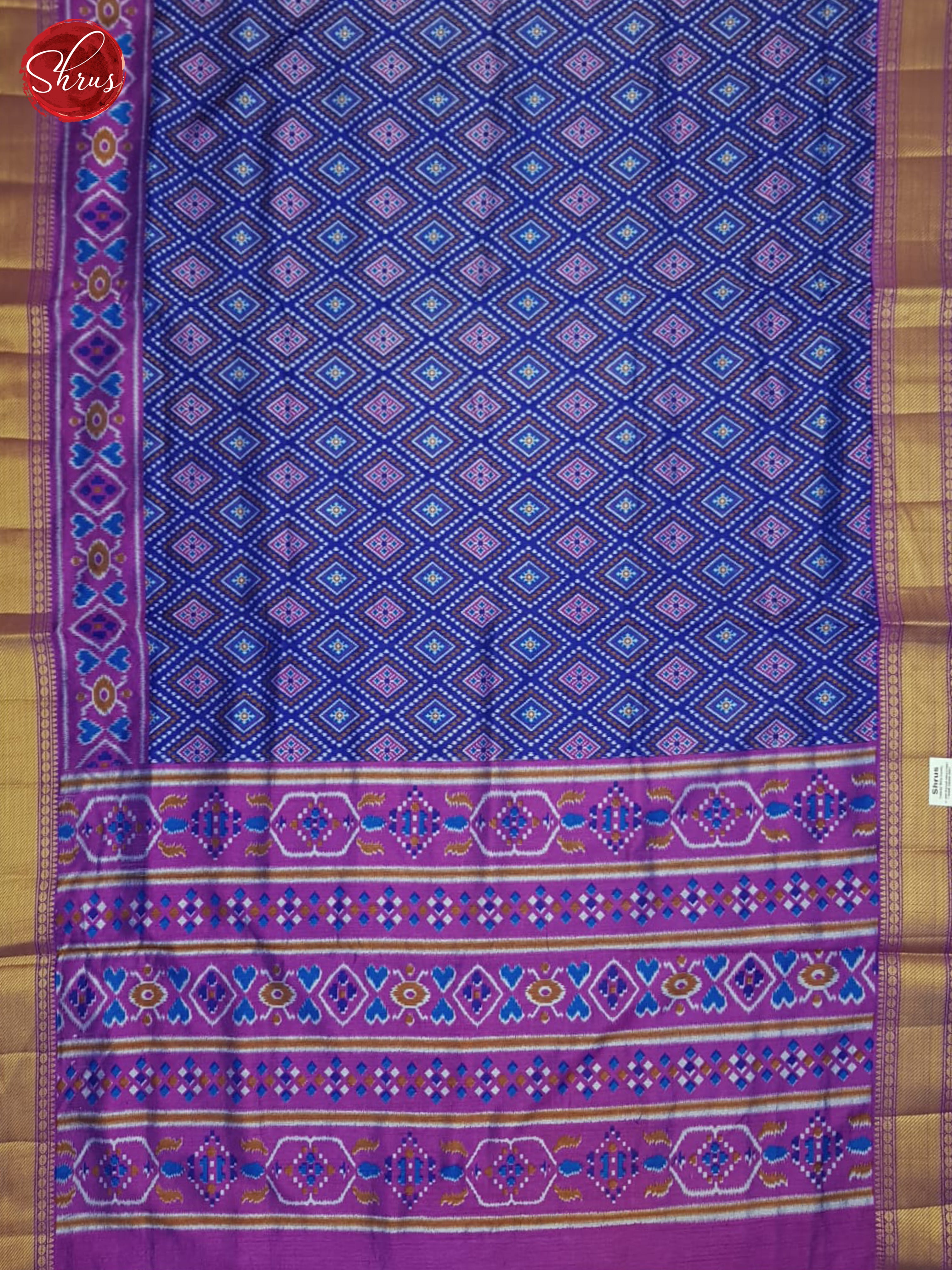 Blue And Purple- Semi Patola Saree - Shop on ShrusEternity.com