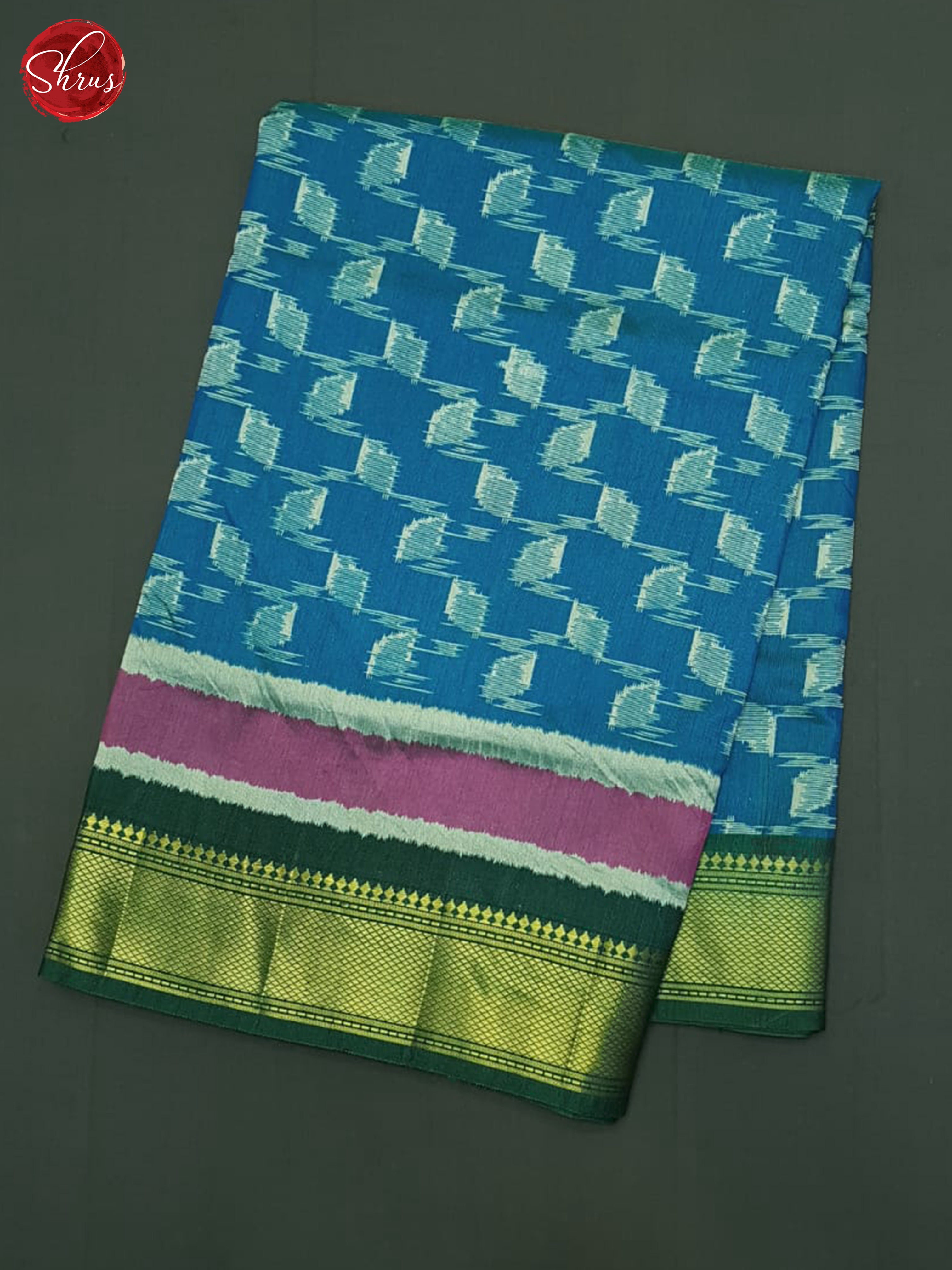 Blue & Green-Semi Patola Saree - Shop on ShrusEternity.com